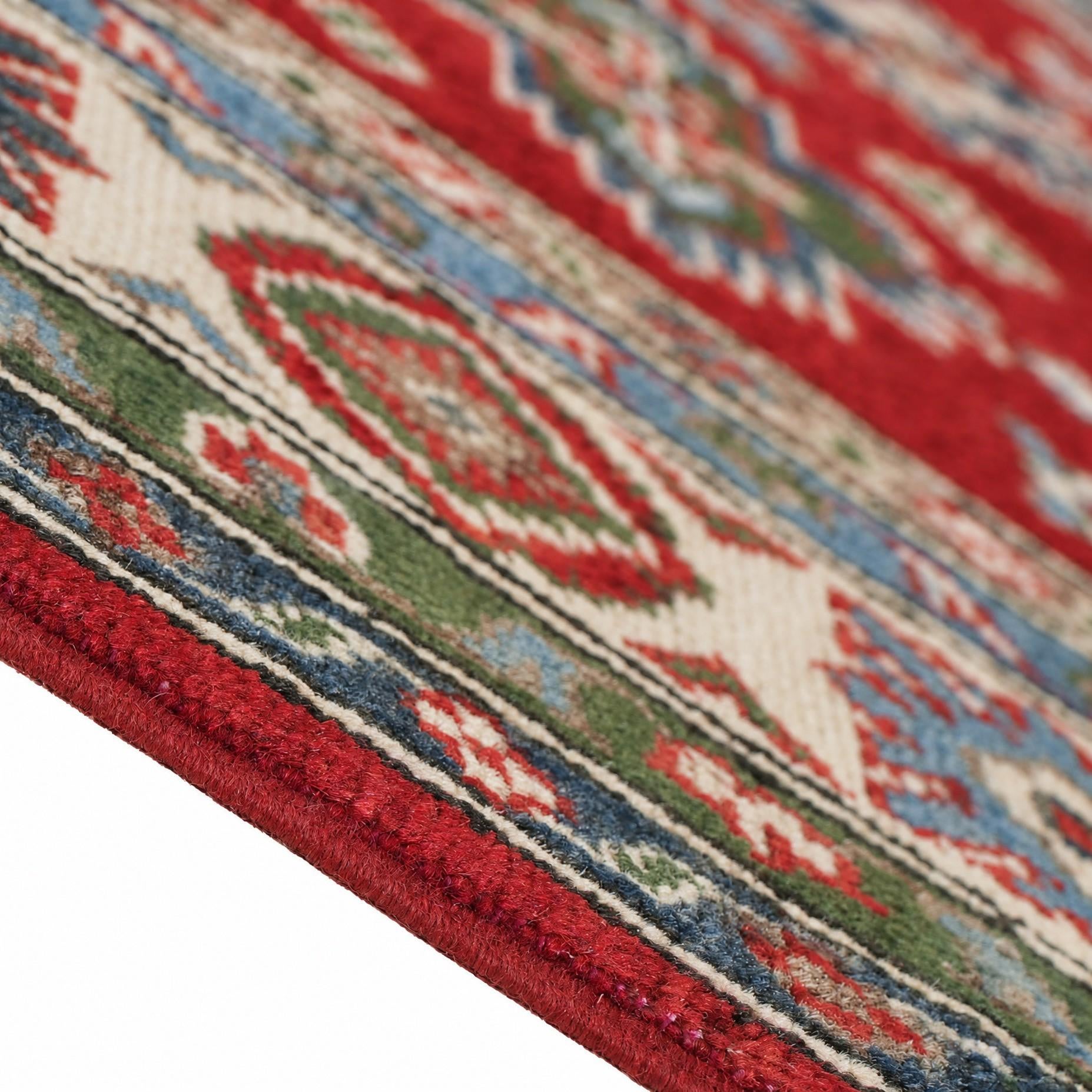 115cm x 185cm Hand Knotted Kazak Rug