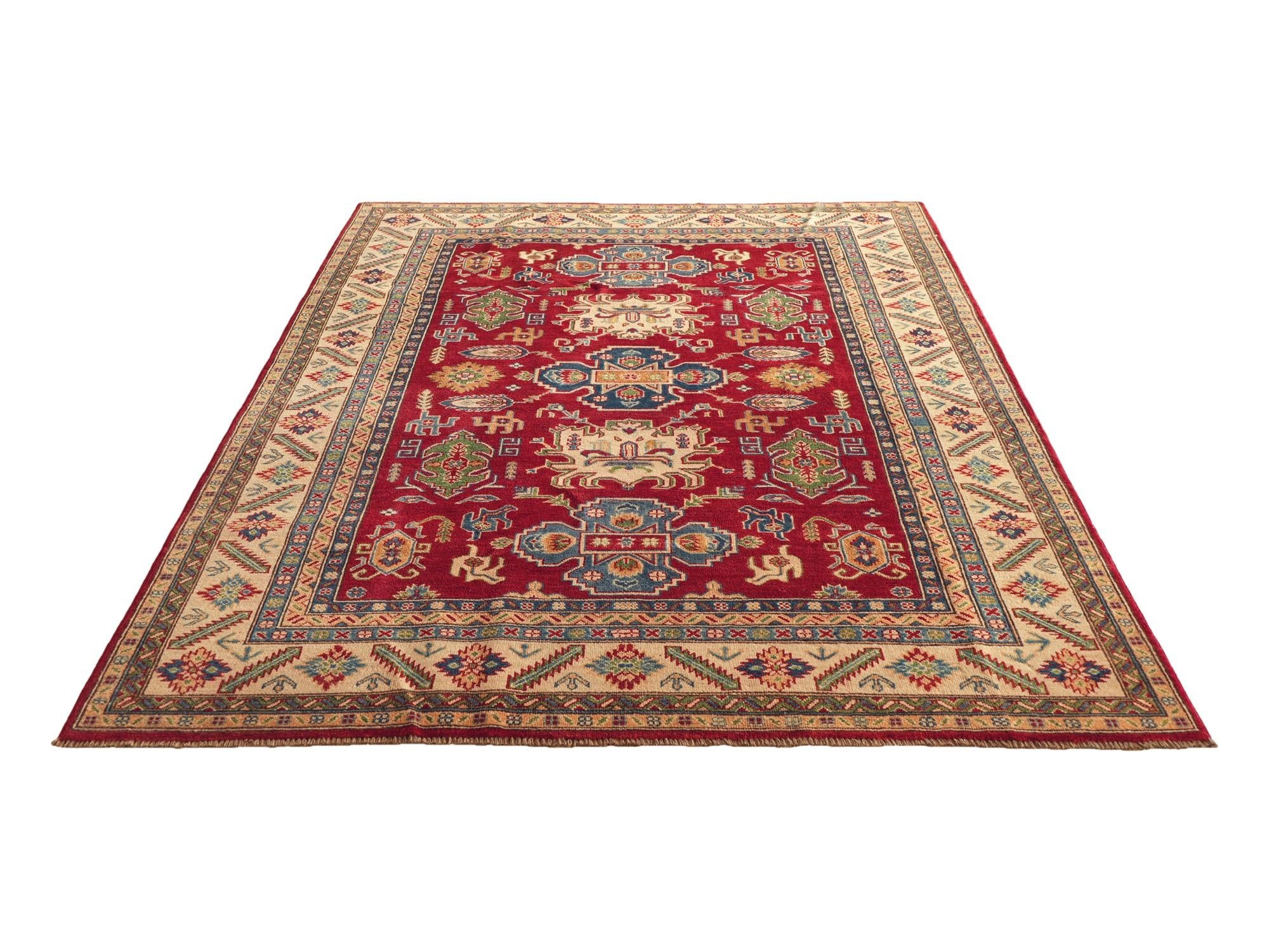 Detail image 3 of 8: 6' 2 x 8' 10 Hand Knotted Kazak Rug