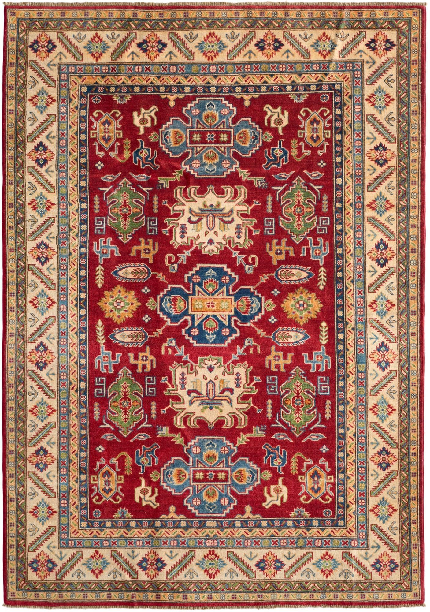6' 2 x 8' 10 Hand Knotted Kazak Rug