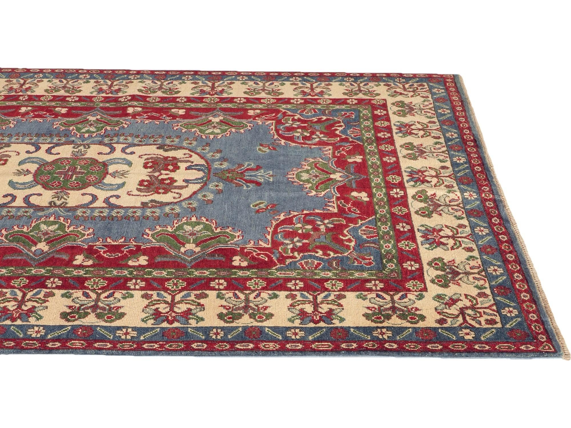 170cm x 225cm Hand Knotted Kazak Rug