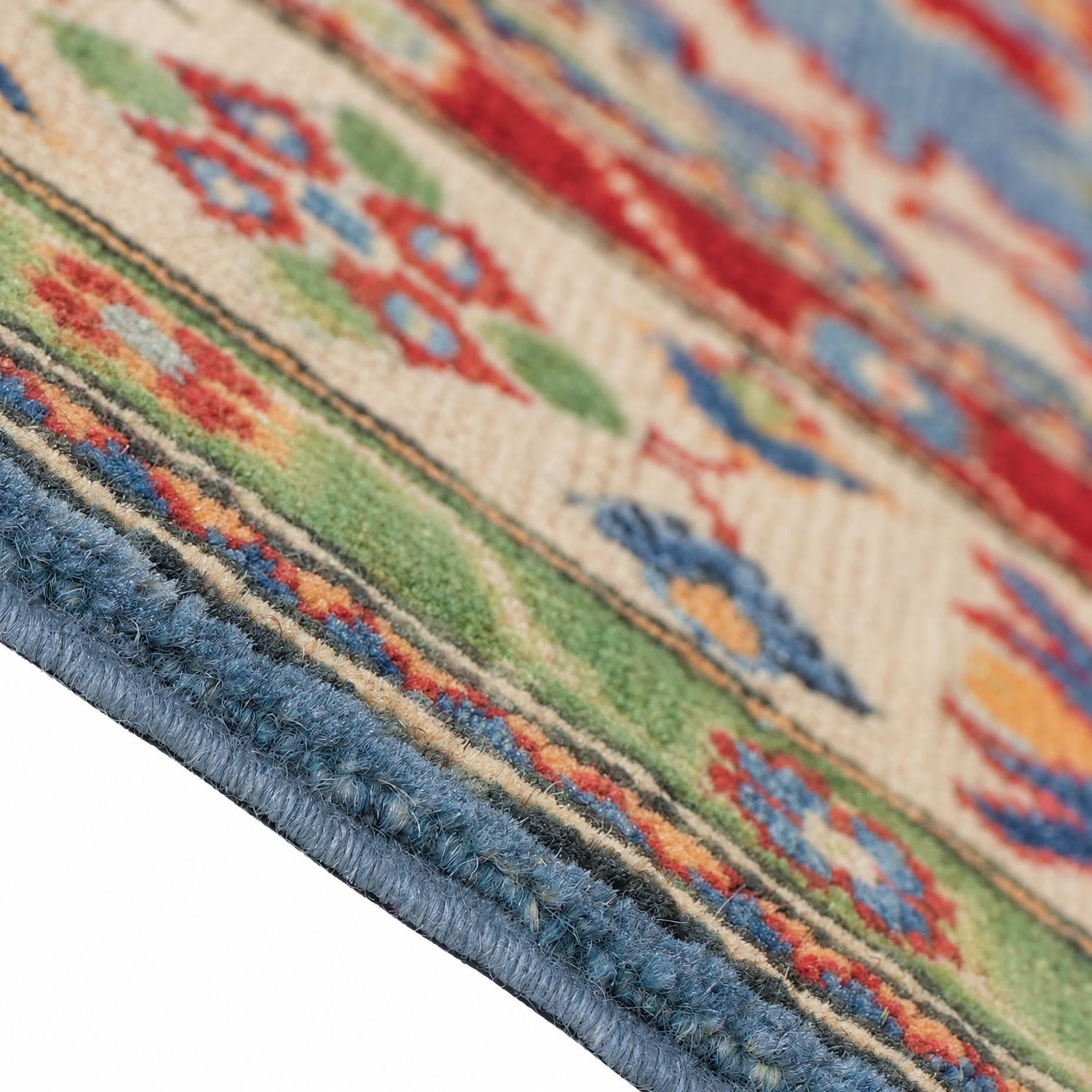 160cm x 210cm Handgeknüpft Kazak Teppich