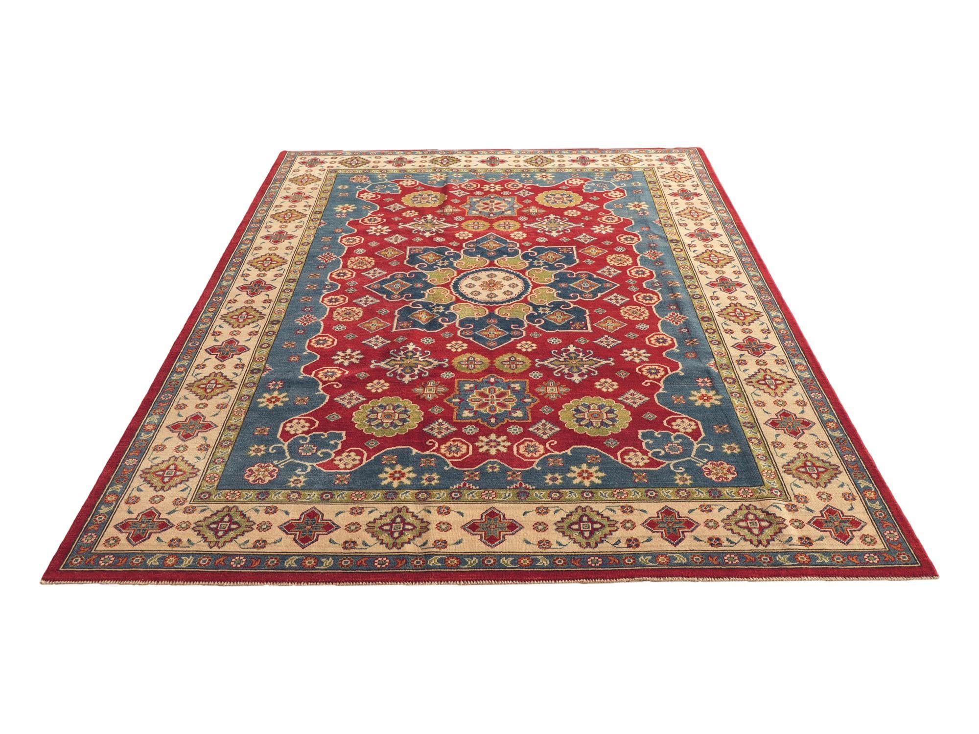 Detail image 5 of 10: 6' 8 x 9' 7 Hand Knotted Kazak Rug