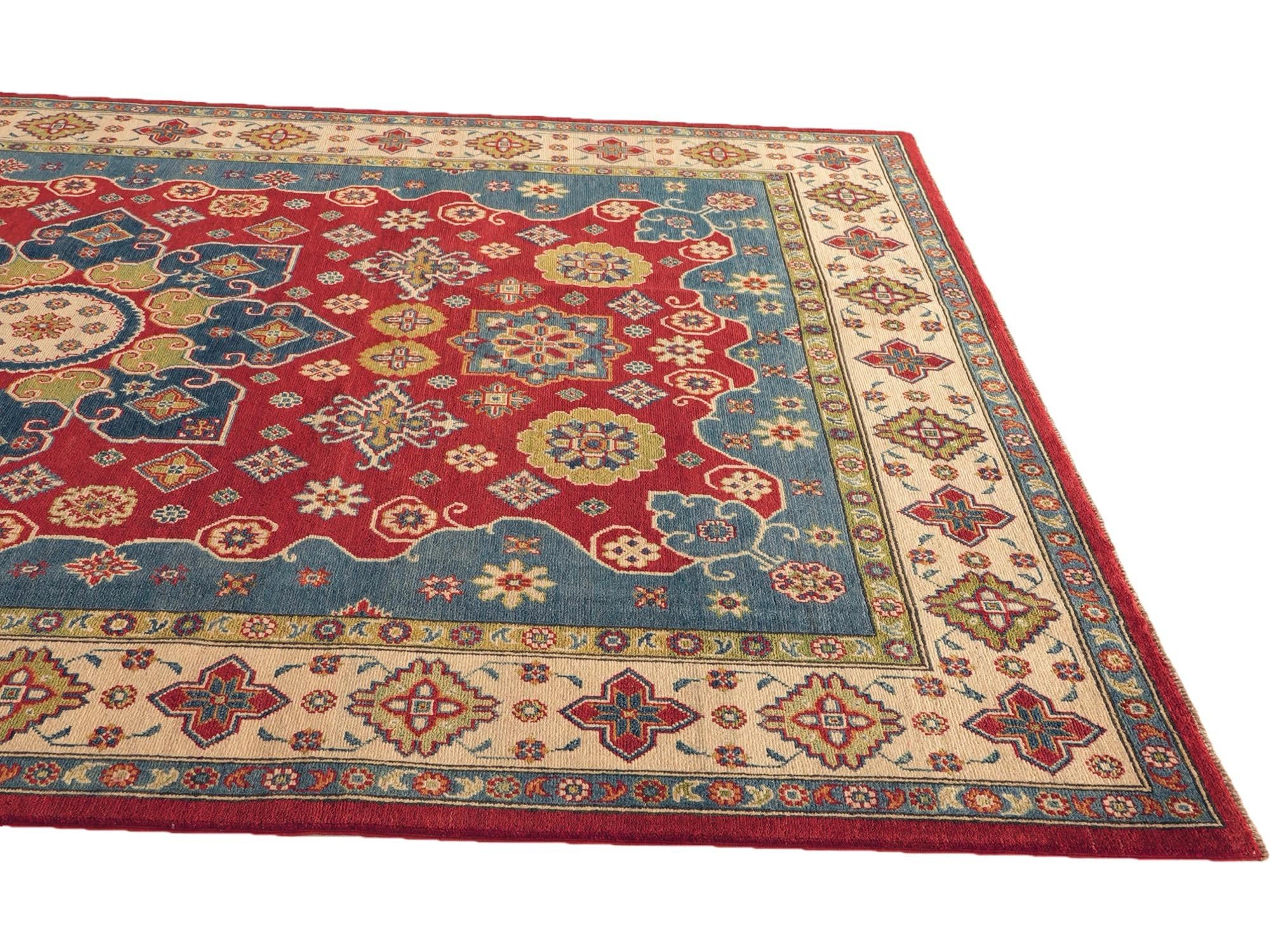 Detail image 6 of 10: 6' 8 x 9' 7 Hand Knotted Kazak Rug