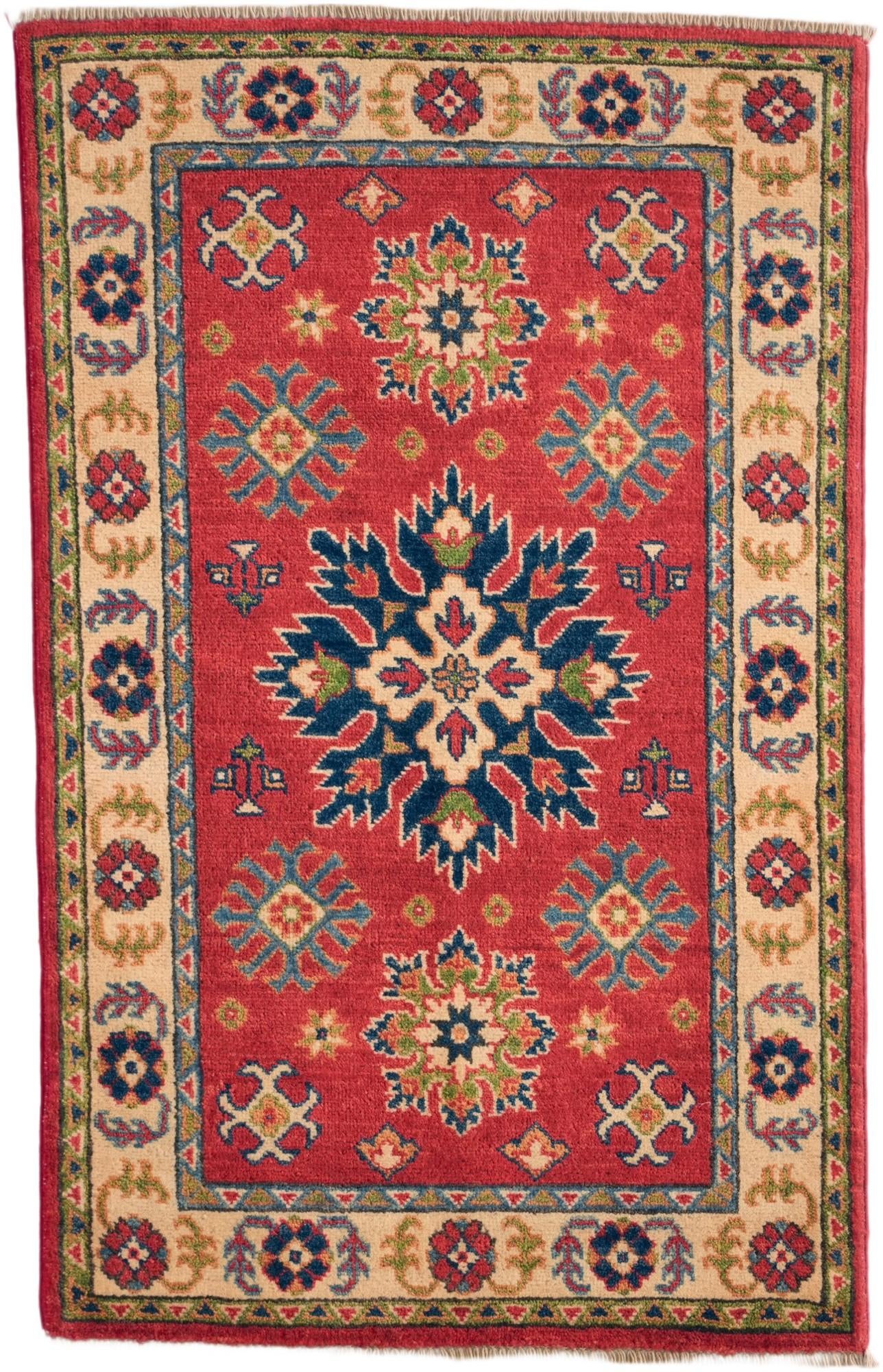 2' 7 x 4' Hand Knotted Kazak Rug