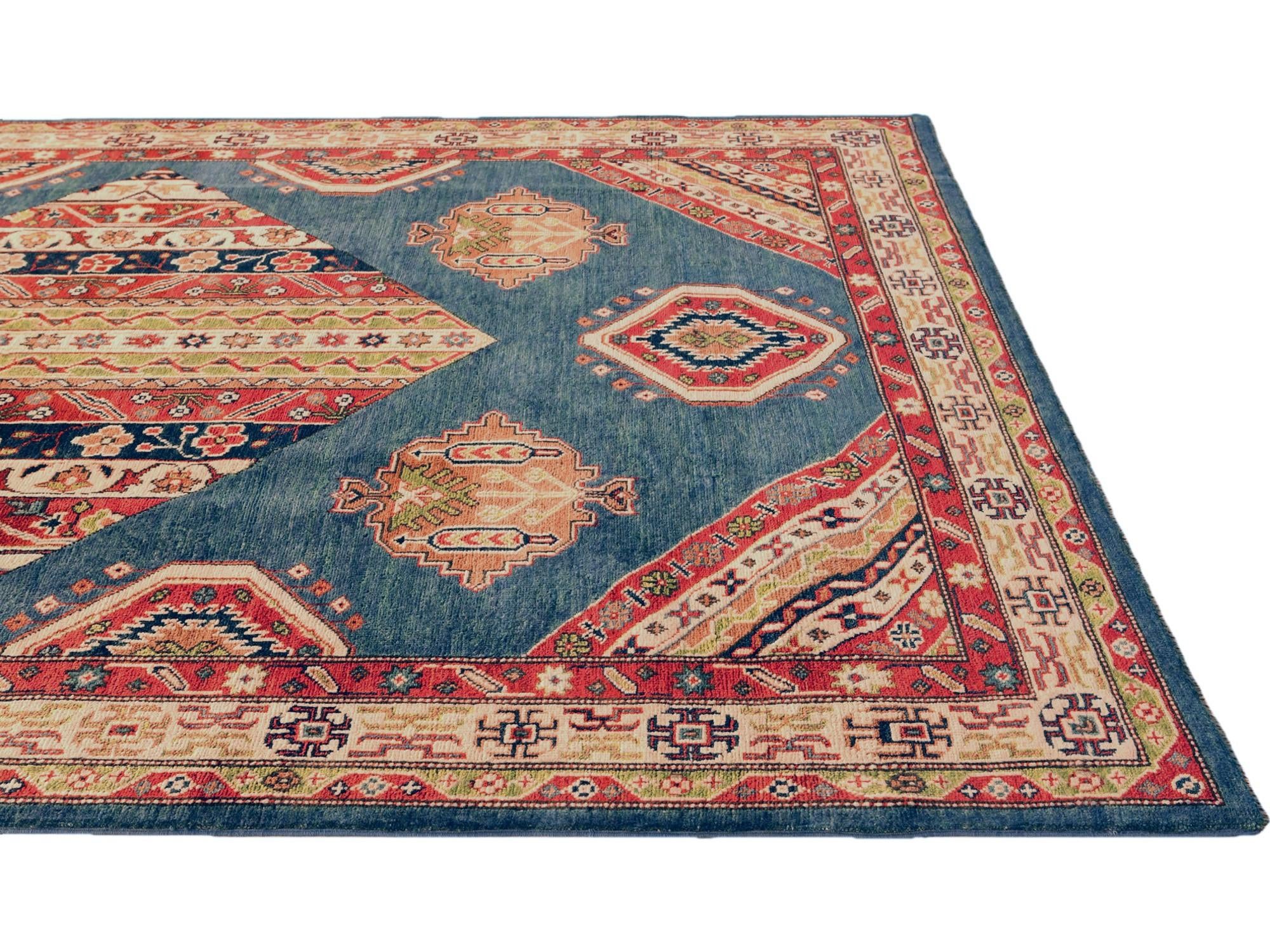 6' 1 x 8' 7 Hand Knotted Kazak Rug