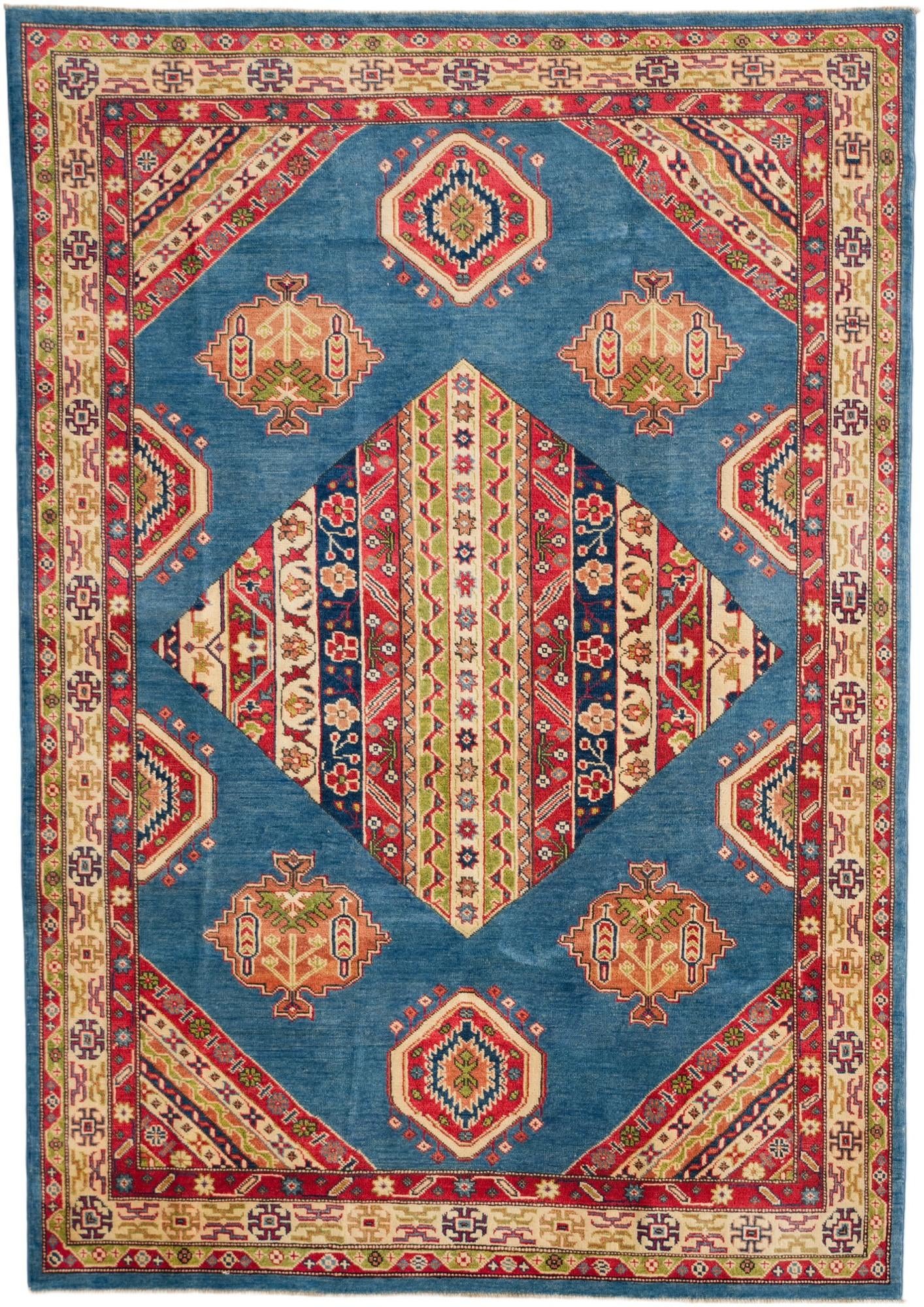 6' 1 x 8' 7 Hand Knotted Kazak Rug