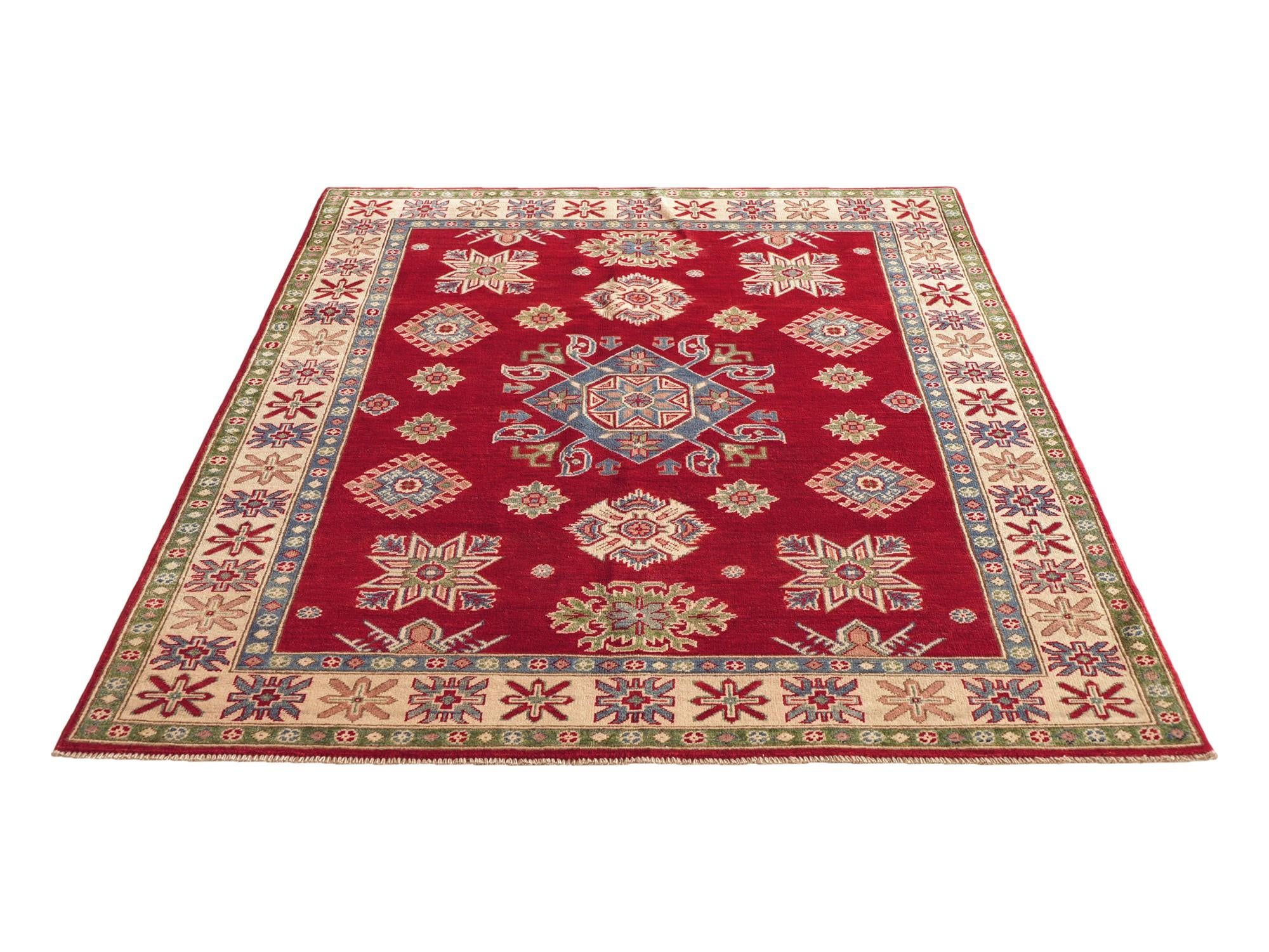 4' 11 x 6' 11 Hand Knotted Kazak Rug