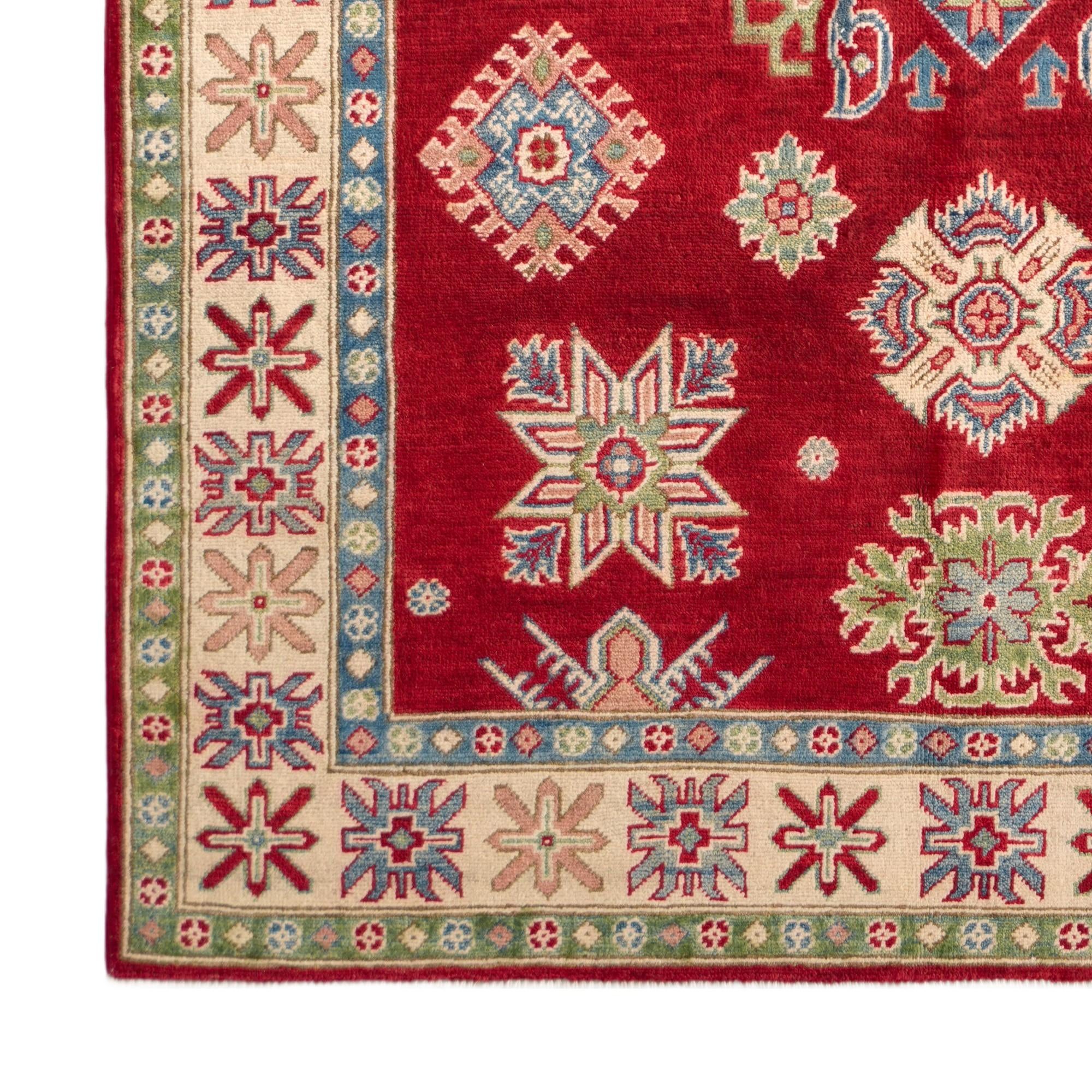 4' 11 x 6' 11 Hand Knotted Kazak Rug