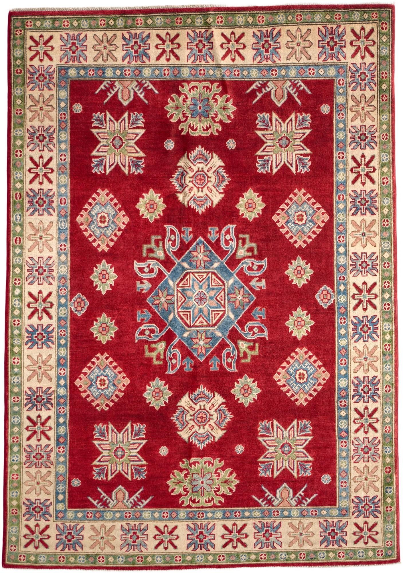 4' 11 x 6' 11 Hand Knotted Kazak Rug