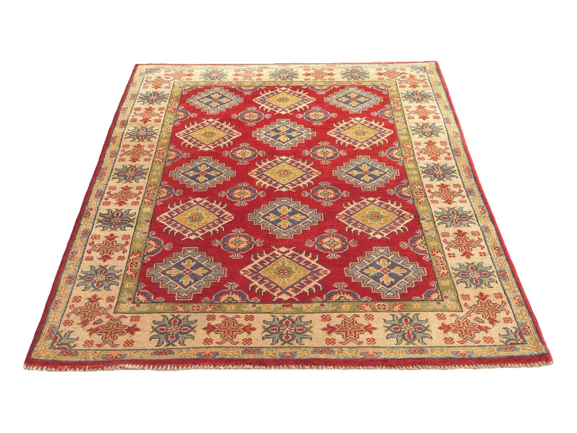 4' 1 x 5' 7 Hand Knotted Kazak Rug