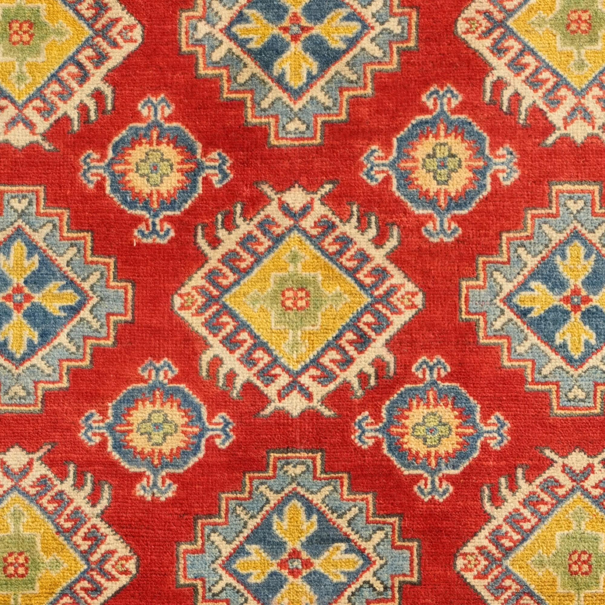 4' 1 x 5' 7 Hand Knotted Kazak Rug