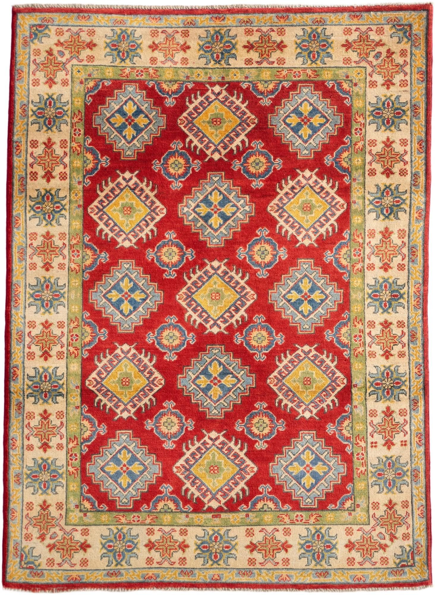 4' 1 x 5' 7 Hand Knotted Kazak Rug