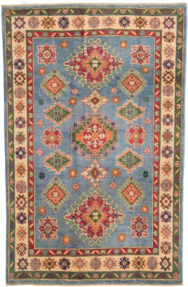 3' 11 x 6' Hand Knotted Kazak Rug