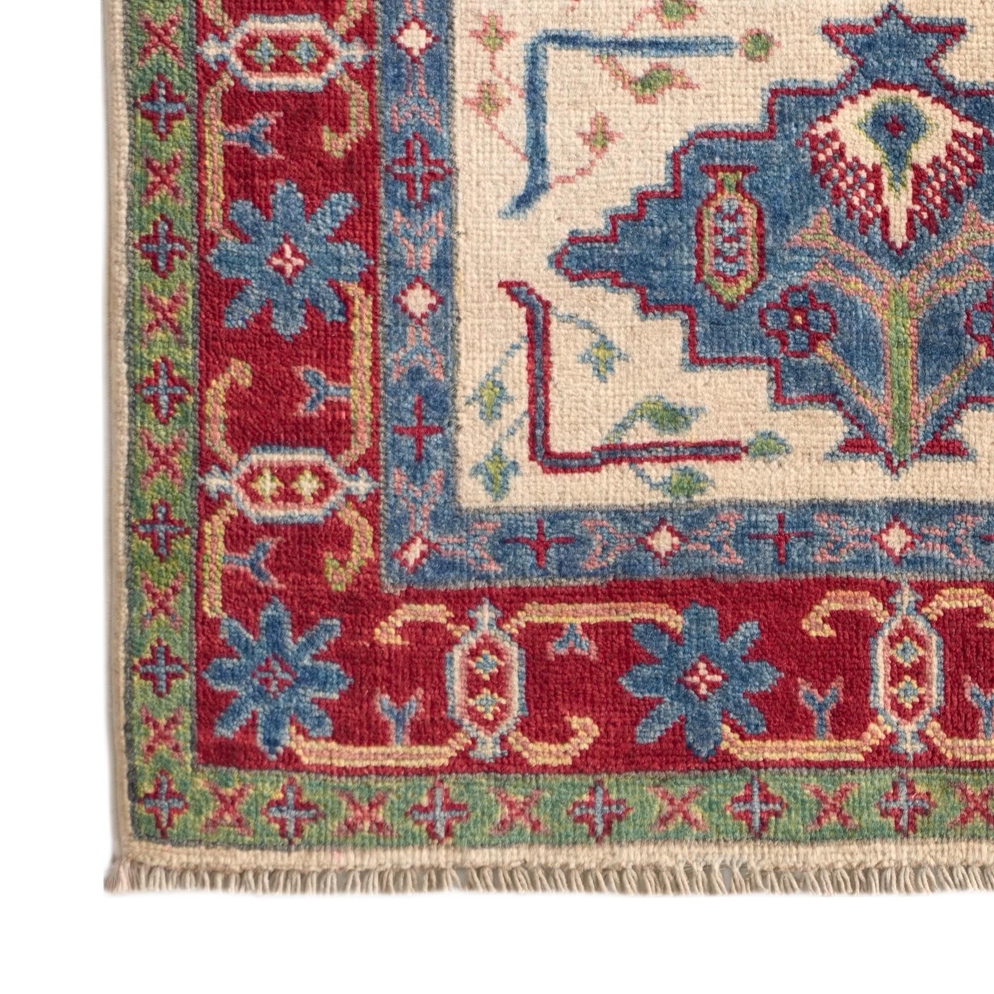 Detail image 7 of 10: 2' 7 x 4' Hand Knotted Kazak Rug