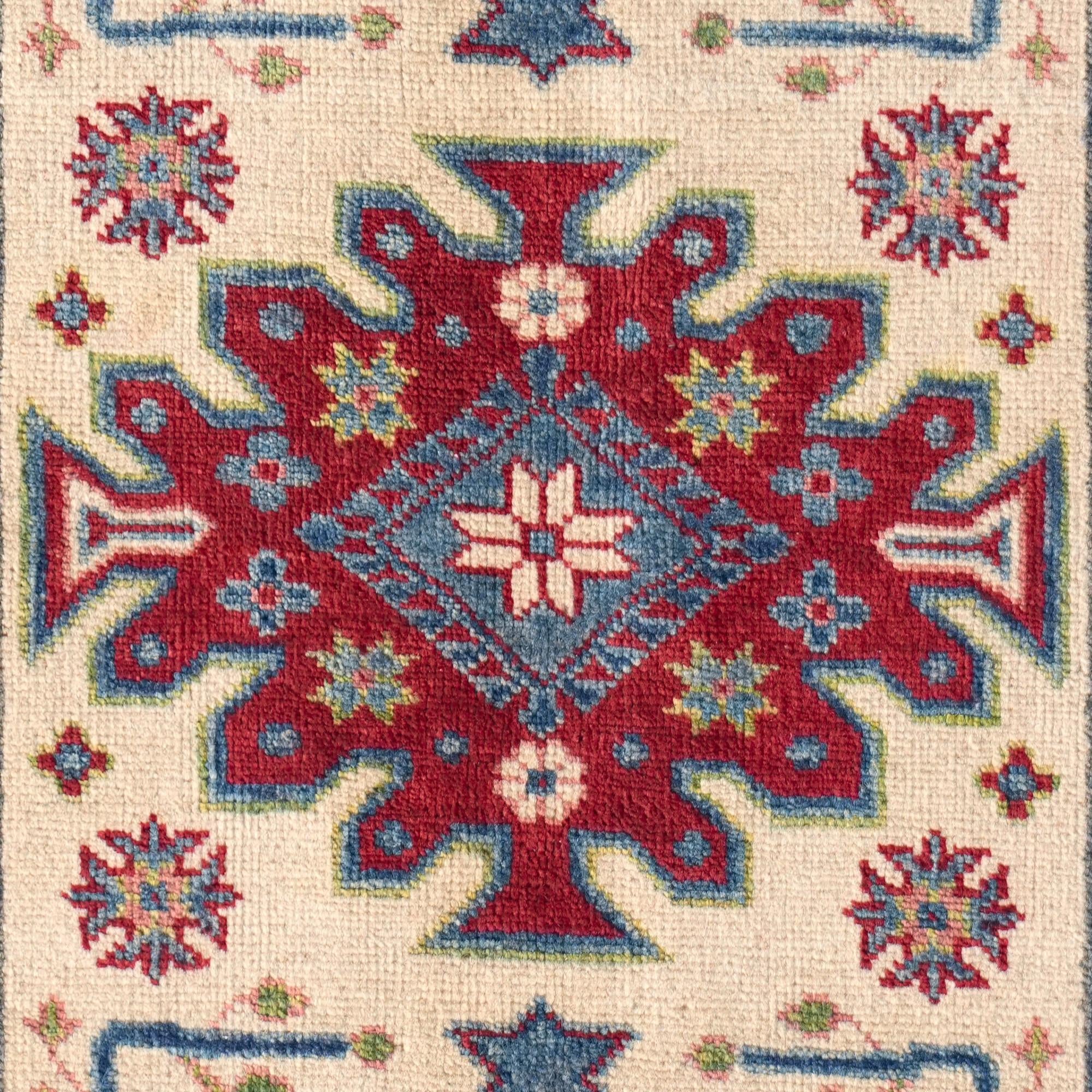 Detail image 10 of 10: 2' 7 x 4' Hand Knotted Kazak Rug