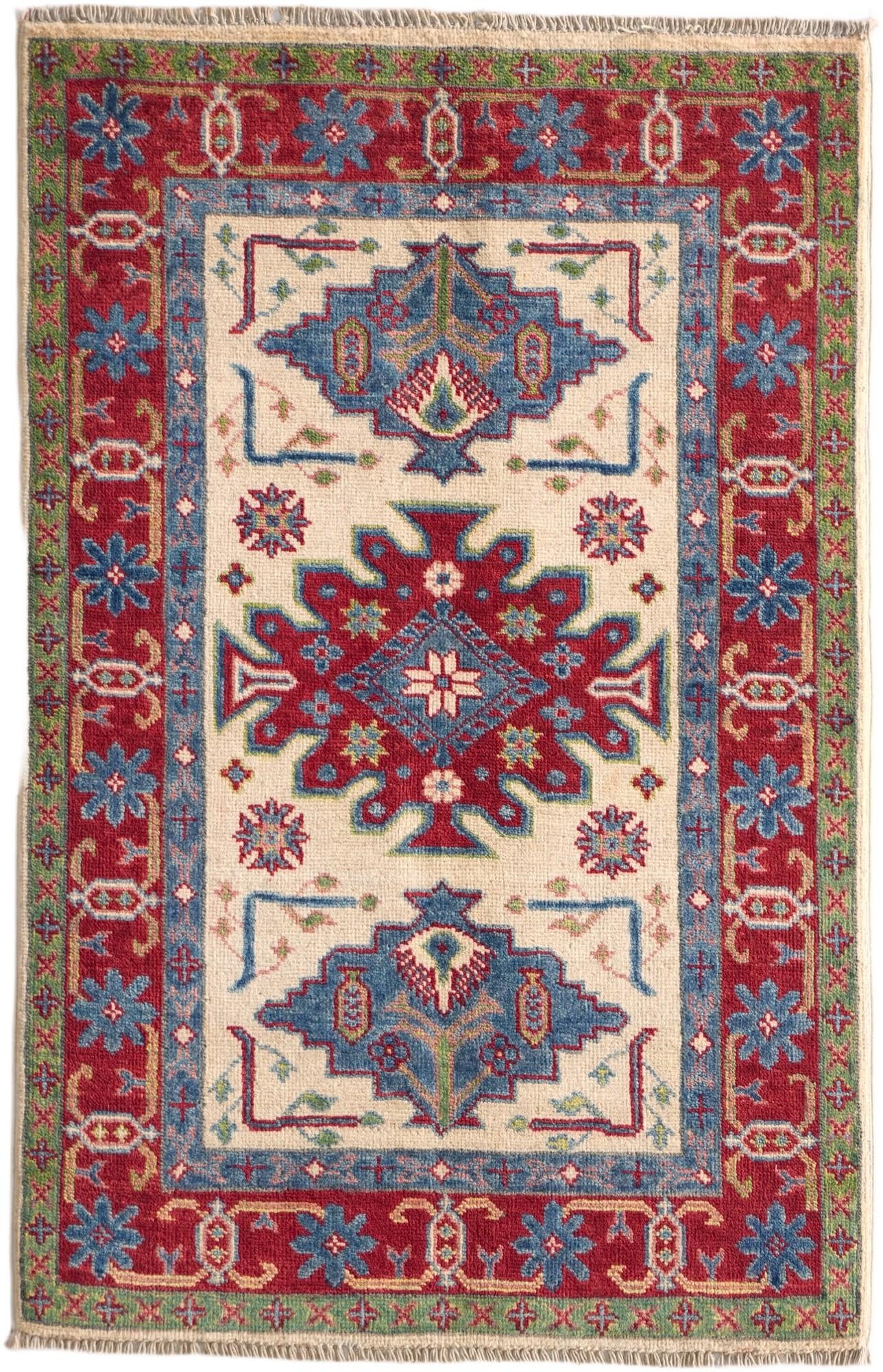 Detail image 2 of 10: 2' 7 x 4' Hand Knotted Kazak Rug