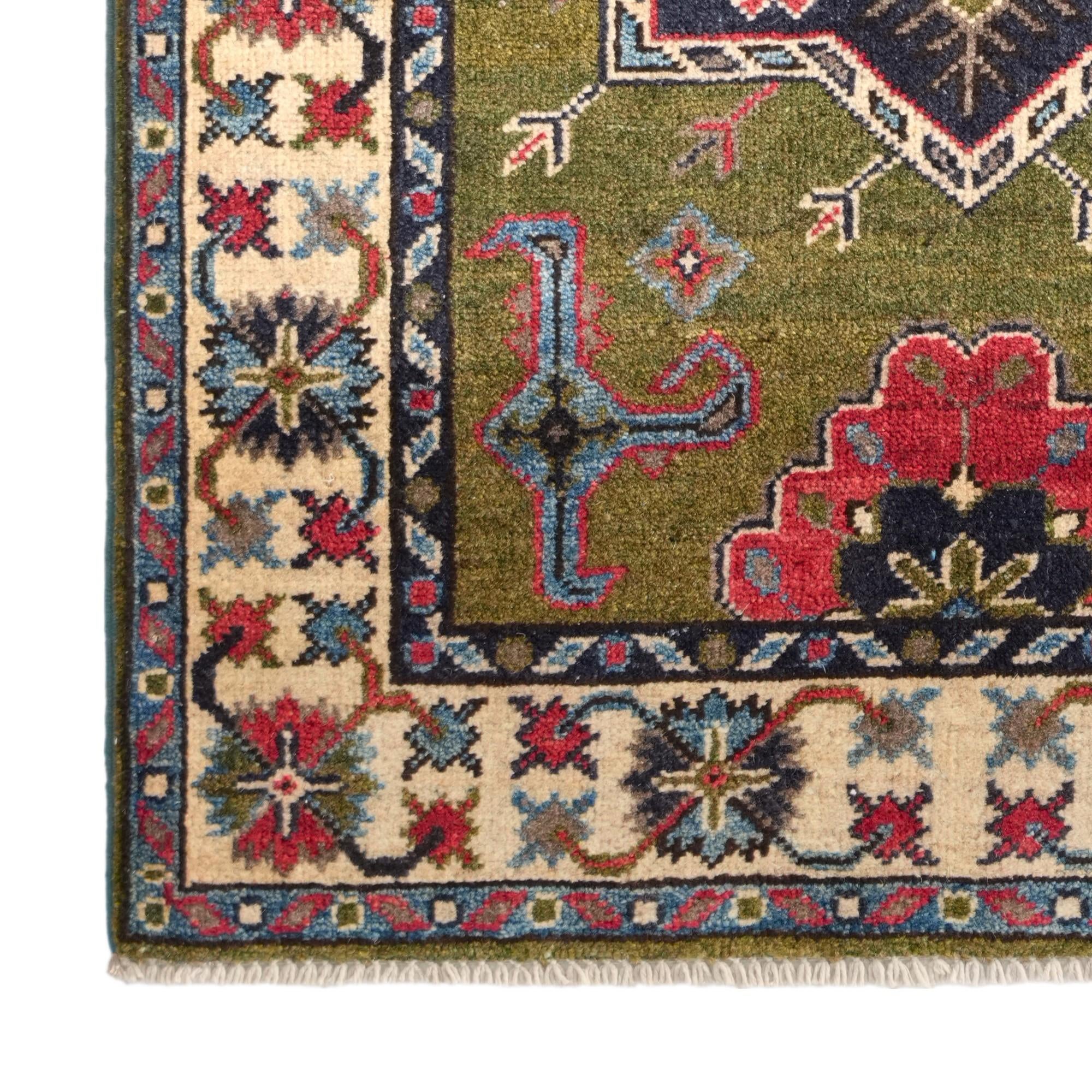 85cm x 110cm Handgeknüpft Kazak Teppich