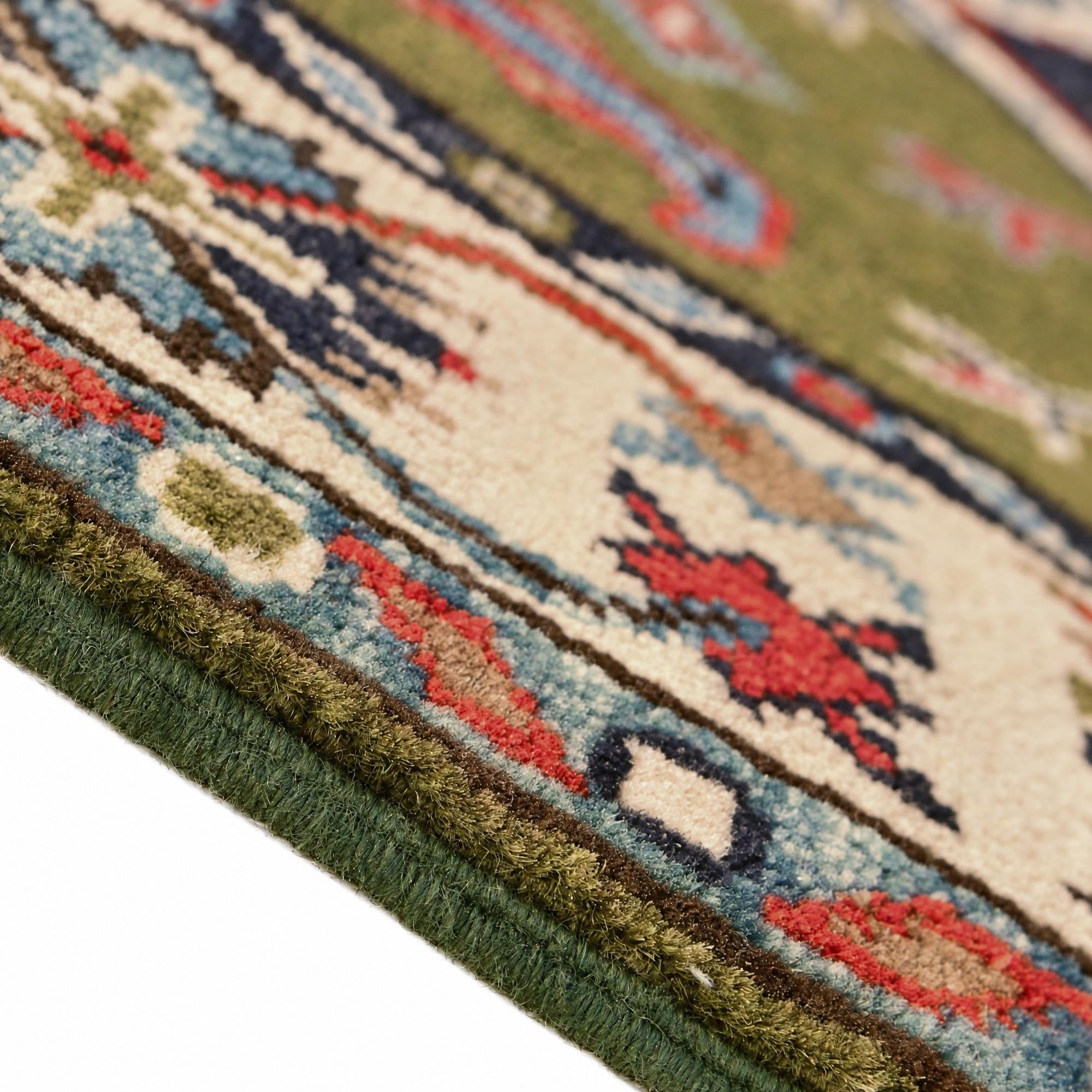 85cm x 110cm Hand Knotted Kazak Rug