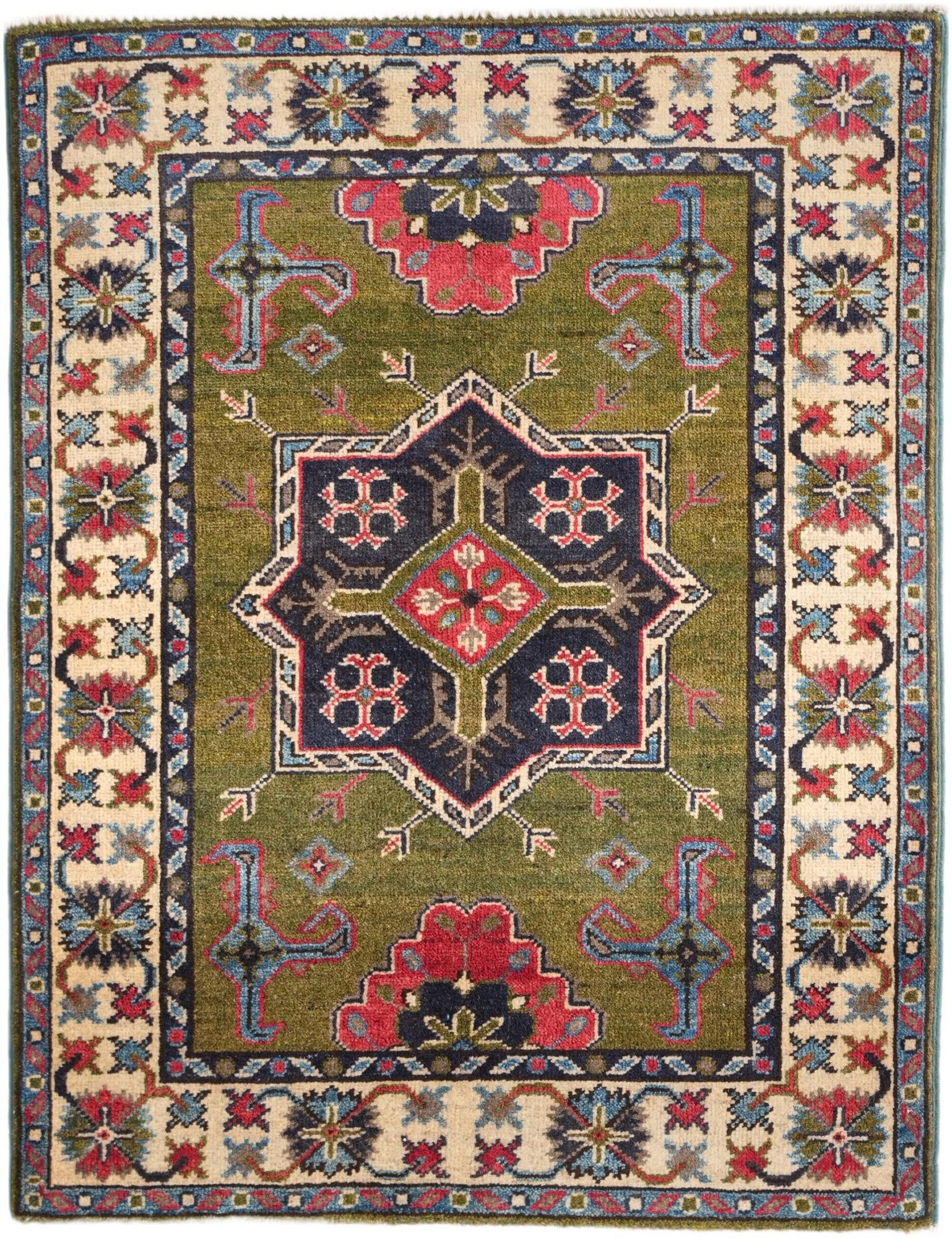 2' 10 x 3' 8 Hand Knotted Kazak Rug
