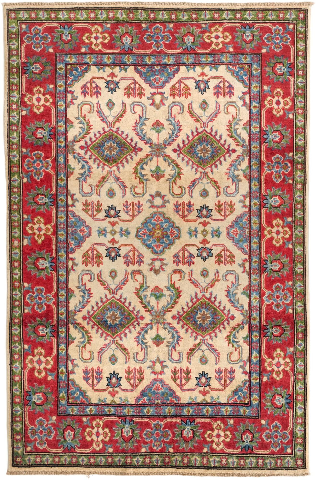 3' 10 x 5' 10 Hand Knotted Kazak Rug
