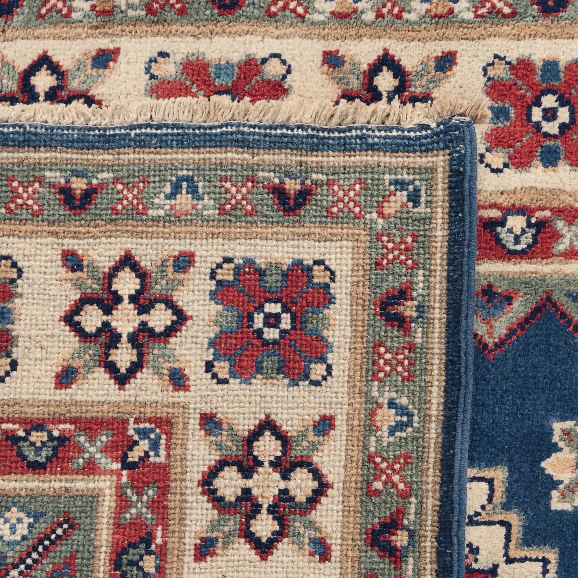 80cm x 125cm Hand Knotted Kazak Rug