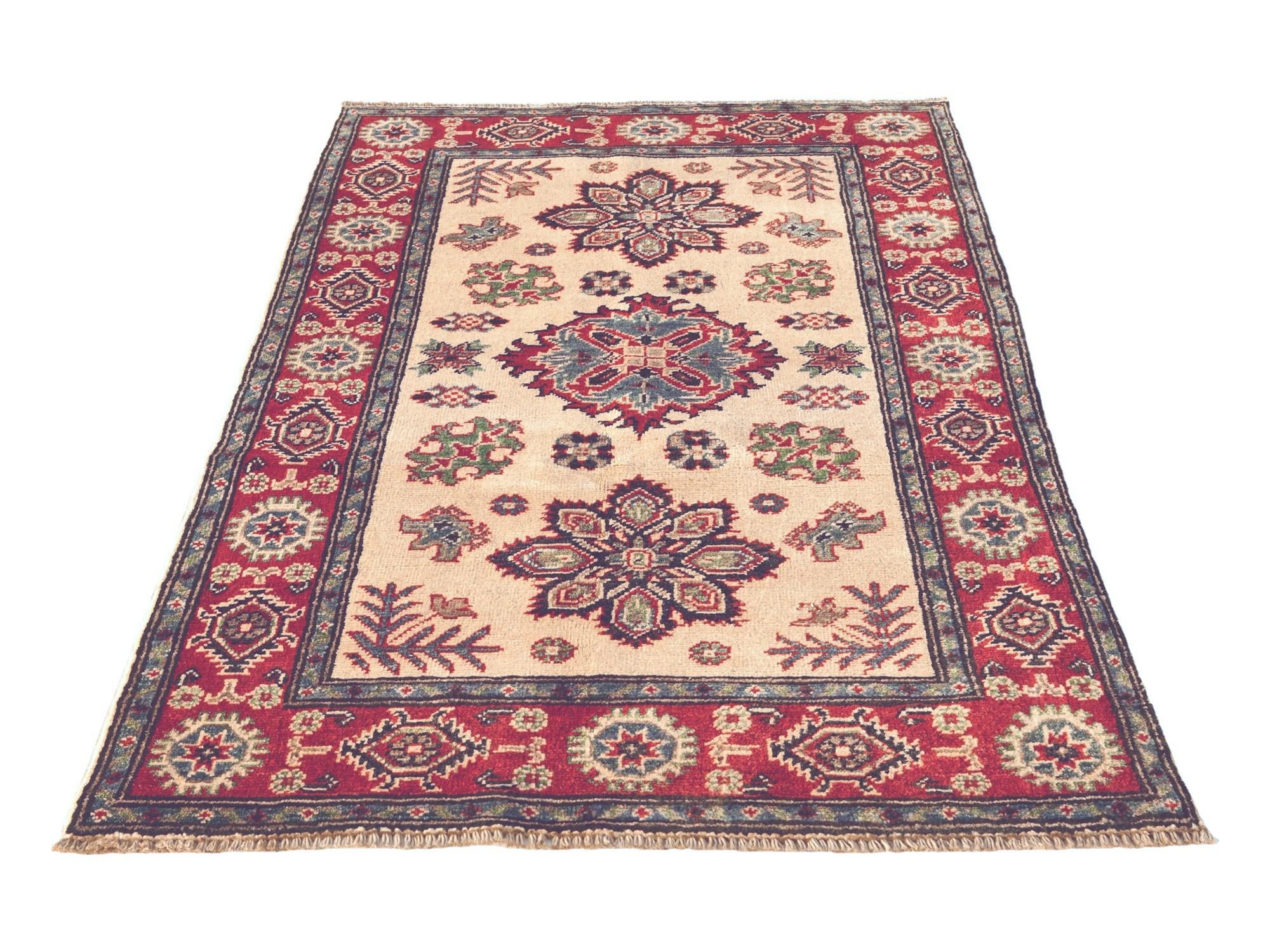 3' x 4' 9 Hand Knotted Kazak Rug