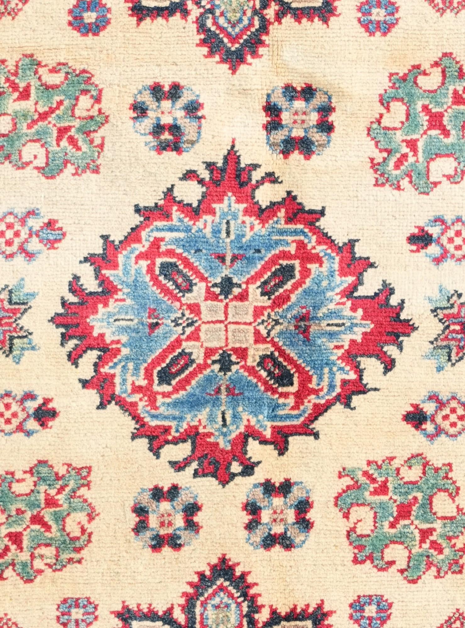 3' x 4' 9 Hand Knotted Kazak Rug
