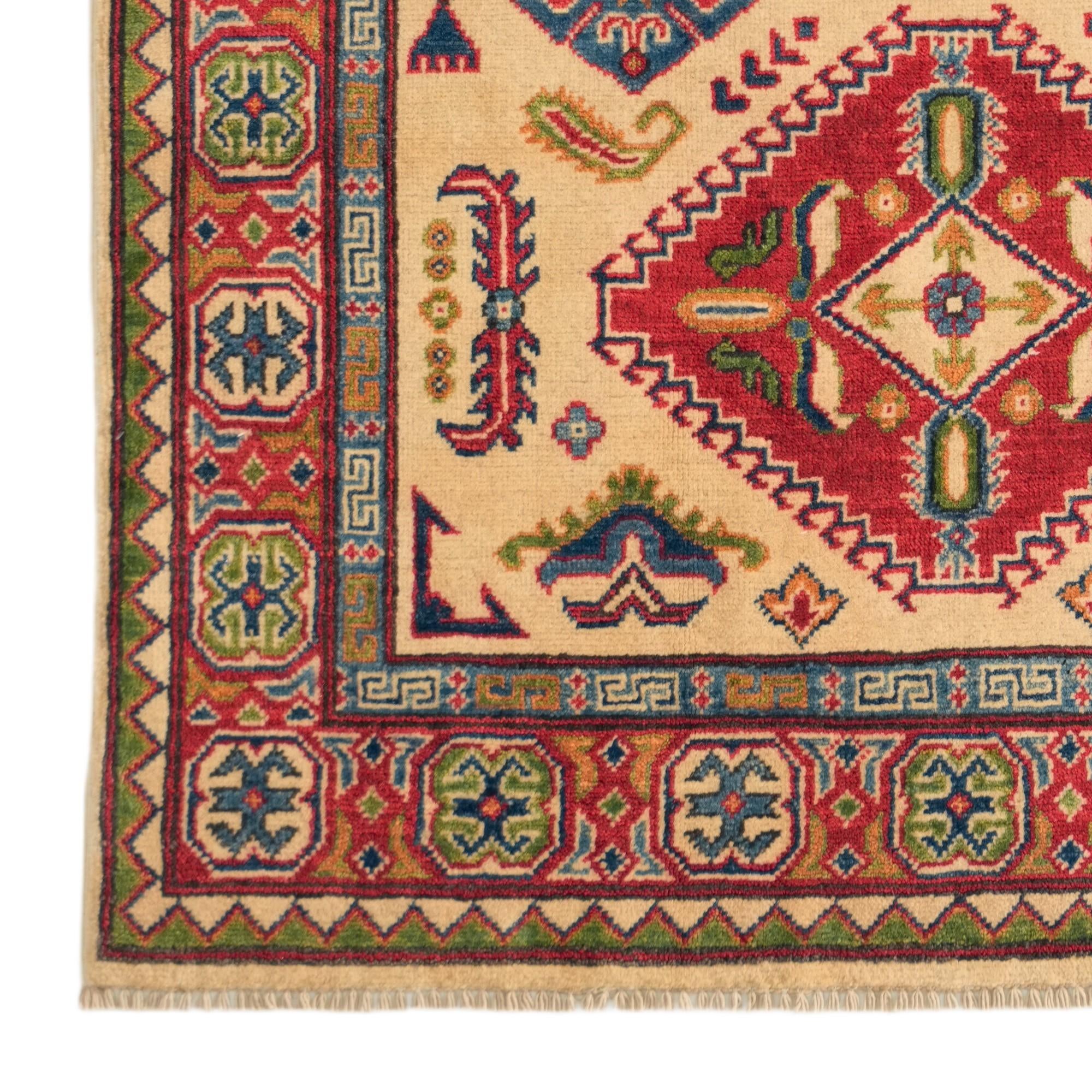 Detail image 7 of 10: 3' 11 x 6' 3 Hand Knotted Kazak Rug
