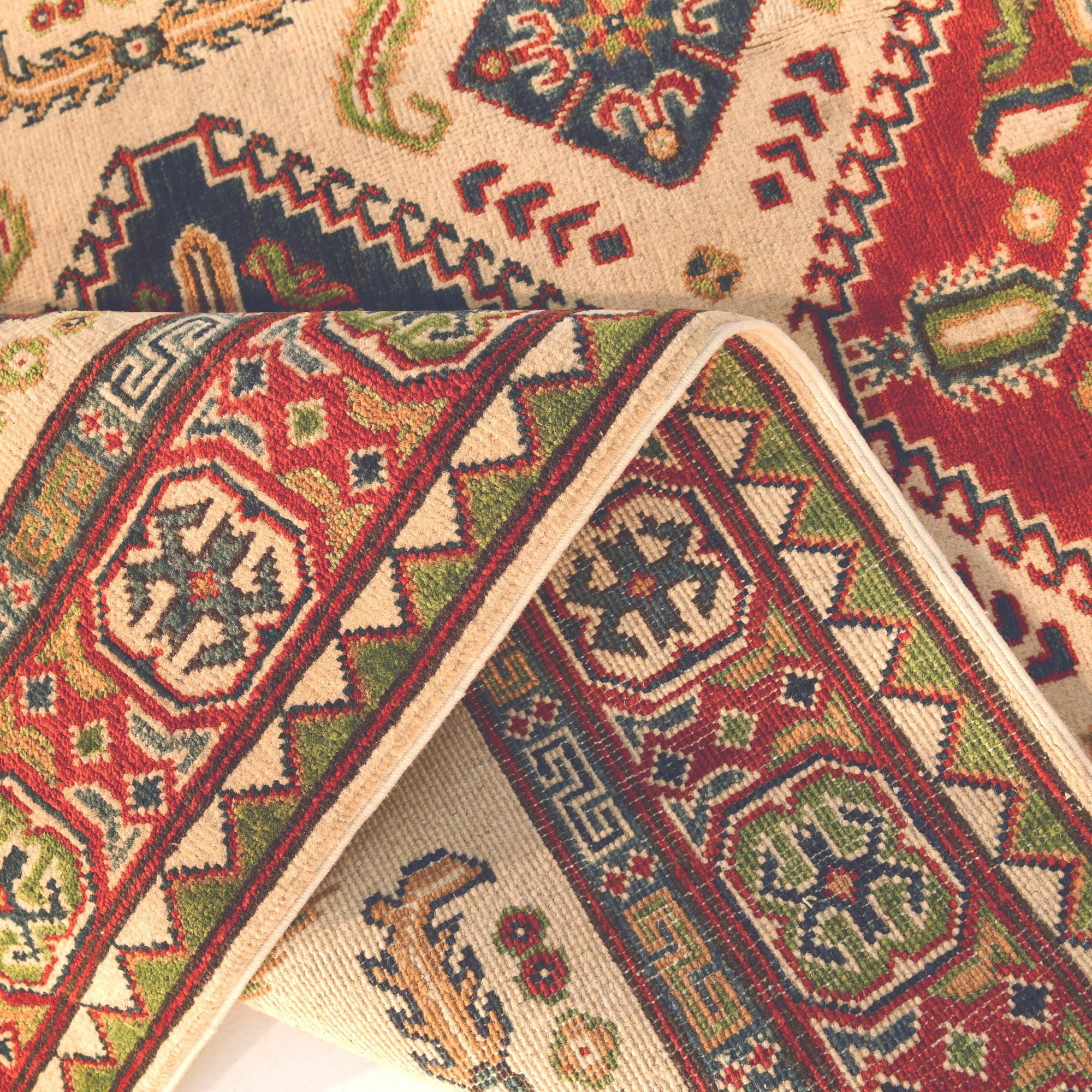 3' 11 x 6' 3 Hand Knotted Kazak Rug