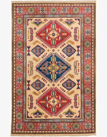 3' 11 x 6' 3 Hand Knotted Kazak Rug