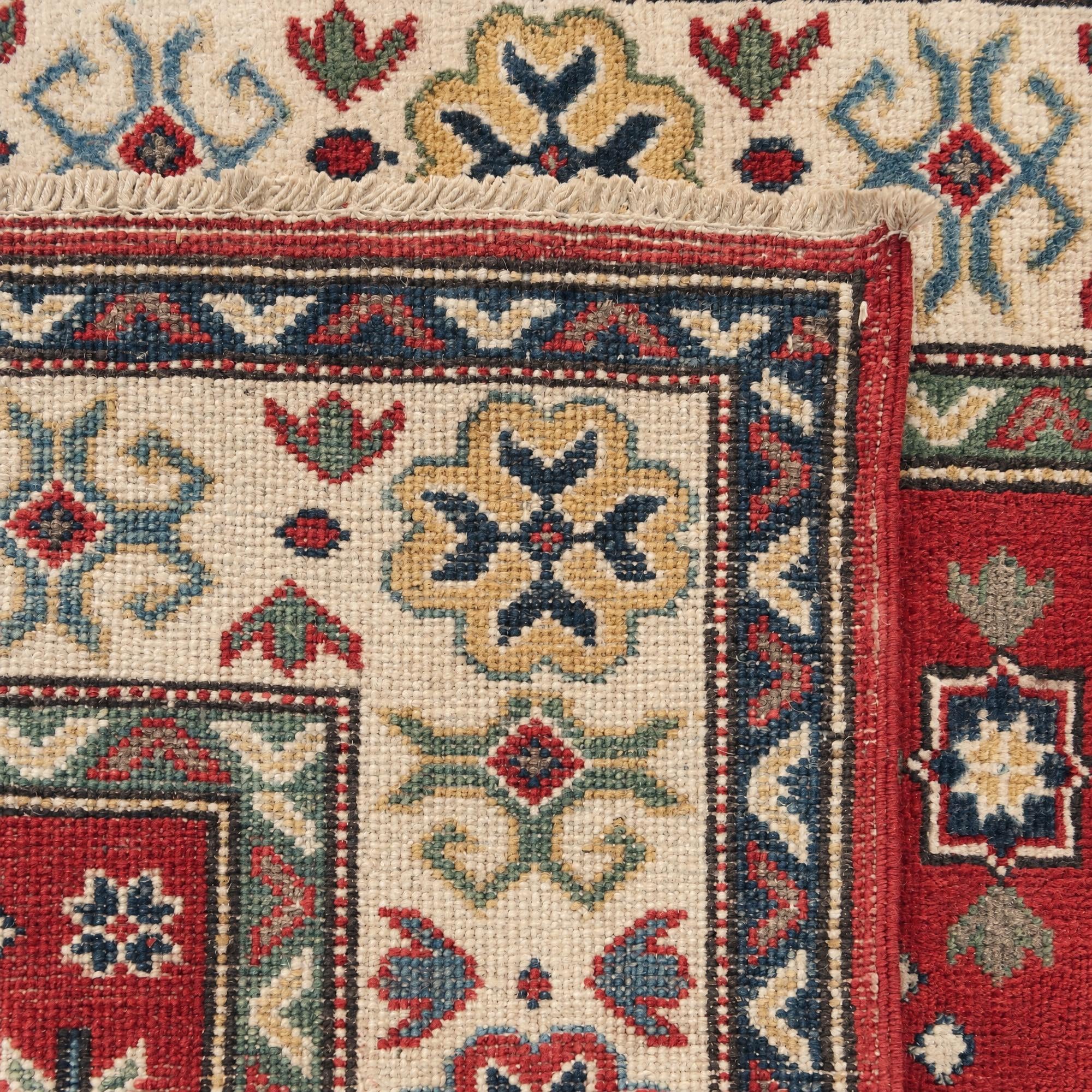 80cm x 110cm Hand Knotted Kazak Rug