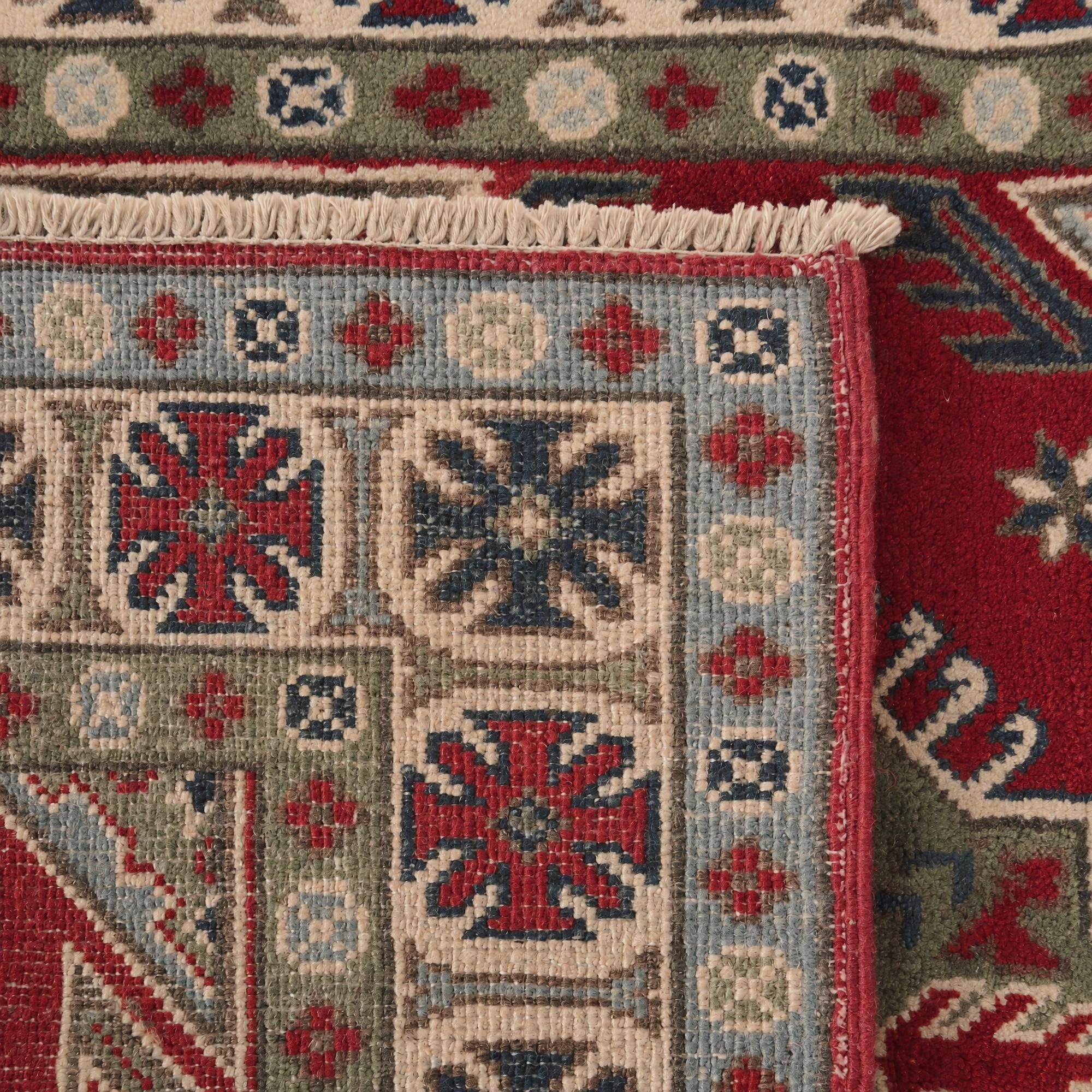 Detail image 11 of 11: 3' 2 x 4' 9 Hand Knotted Kazak Rug
