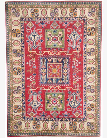 5' x 7' Hand Knotted Kazak Rug