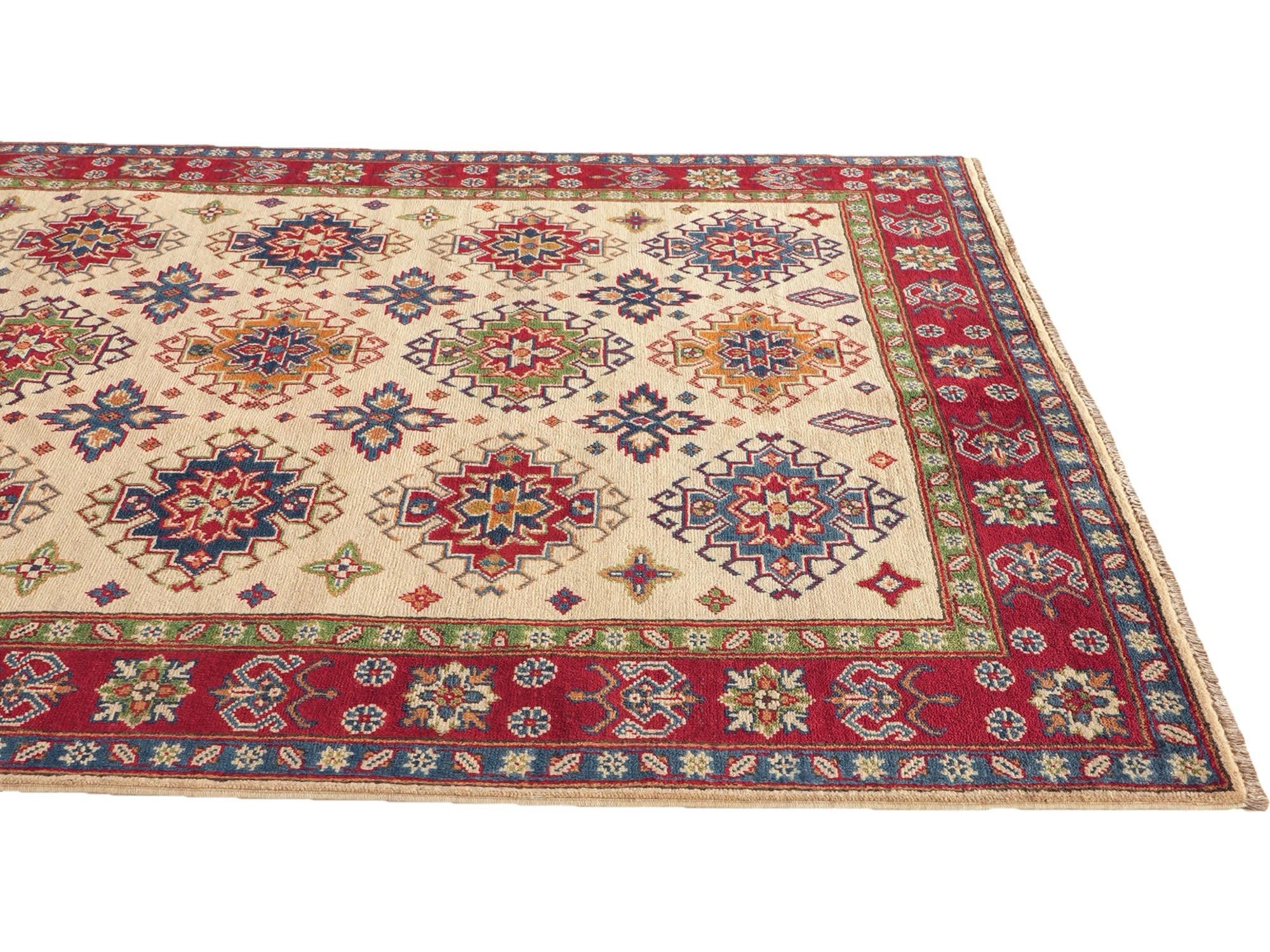 155cm x 210cm Hand Knotted Kazak Rug