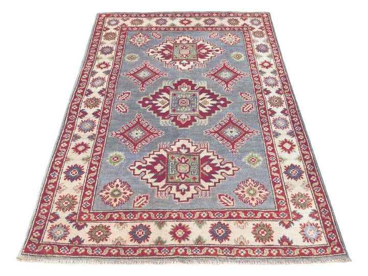 105cm x 155cm anudado a mano Kazak Alfombra