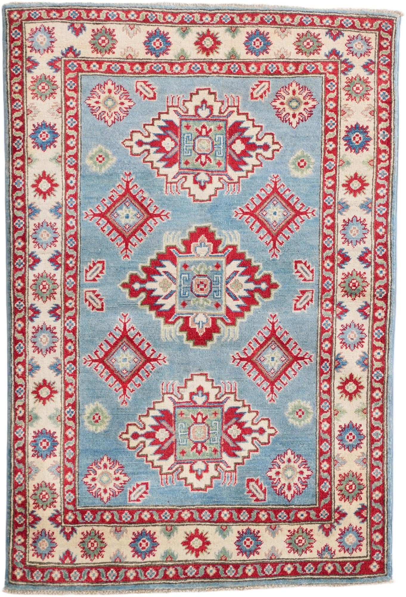 3' 5 x 5' Hand Knotted Kazak Rug