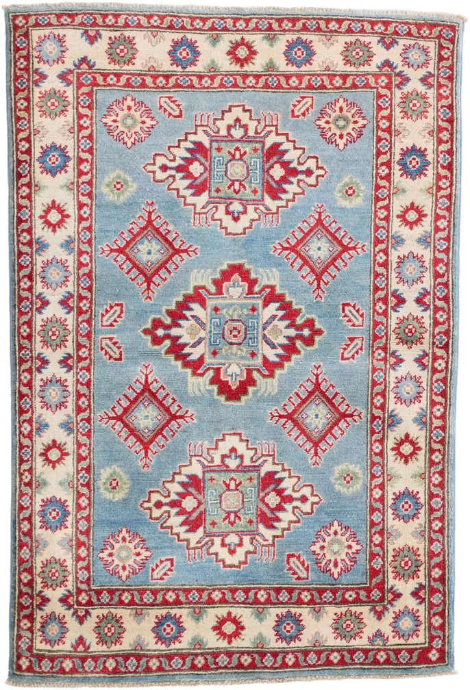 105cm x 155cm anudado a mano Kazak Alfombra