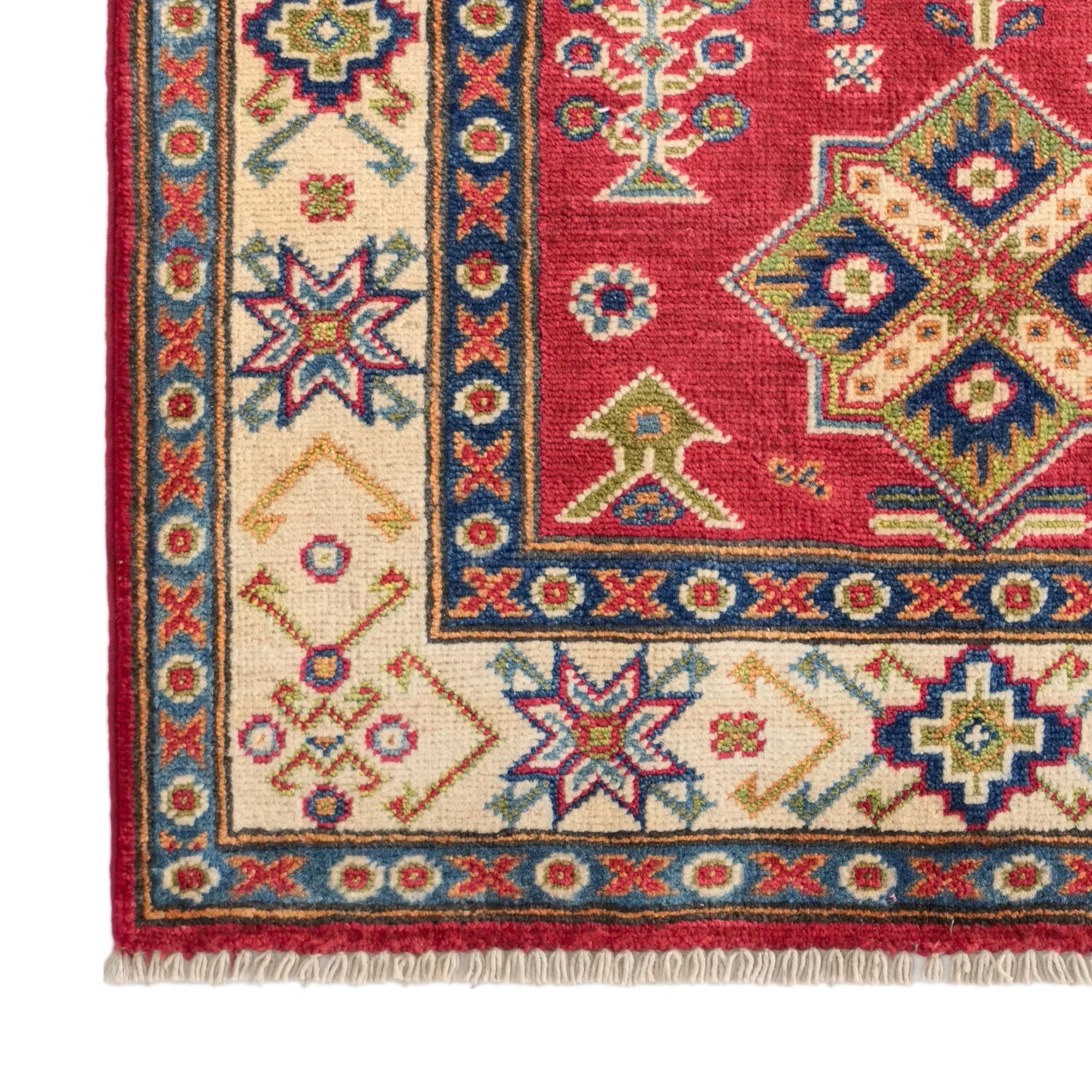 2' 8 x 4' Hand Knotted Kazak Rug