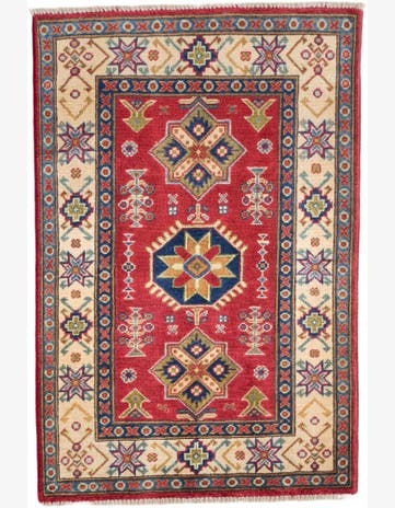 2' 8 x 4' Hand Knotted Kazak Rug