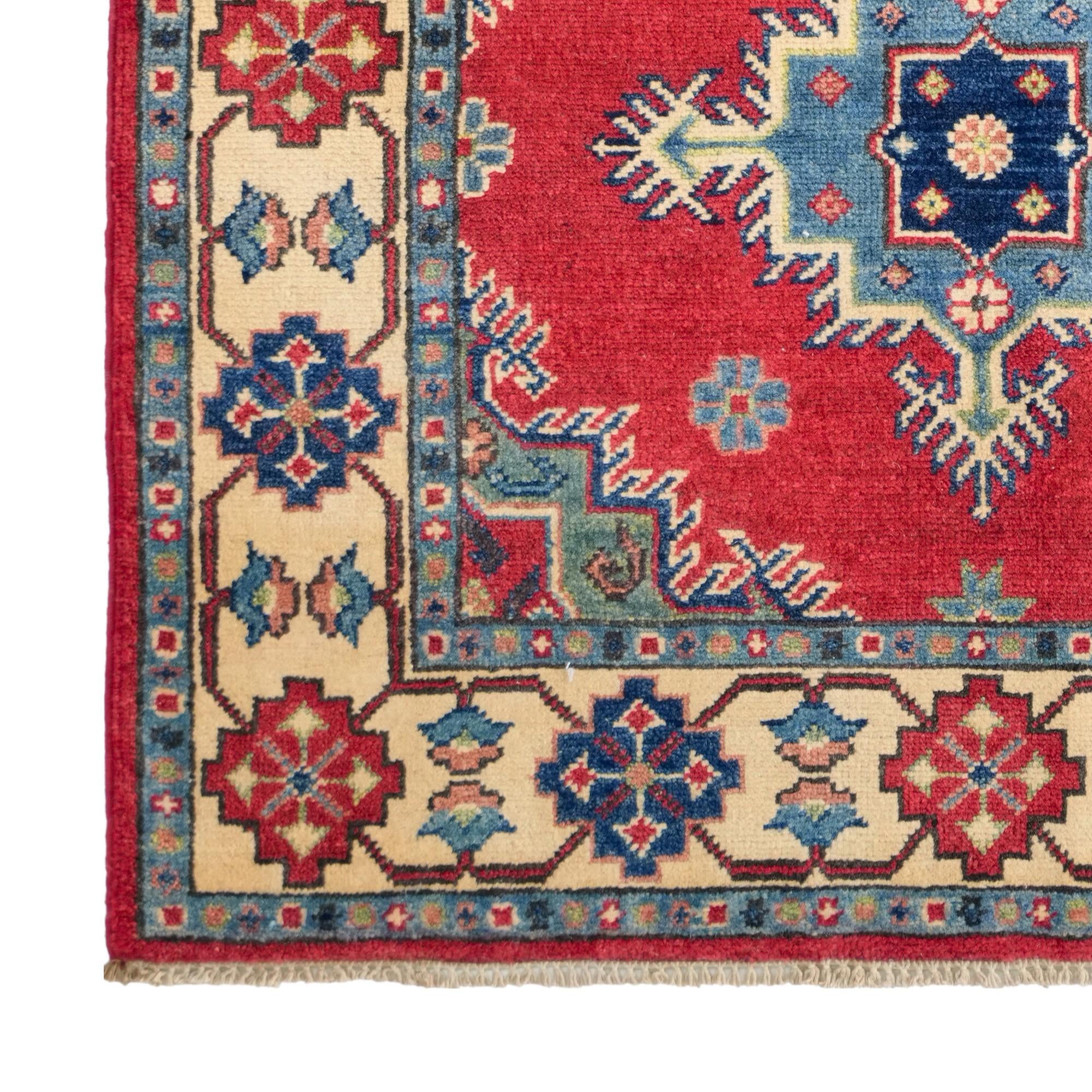 100cm x 150cm Handgeknüpft Kazak Teppich