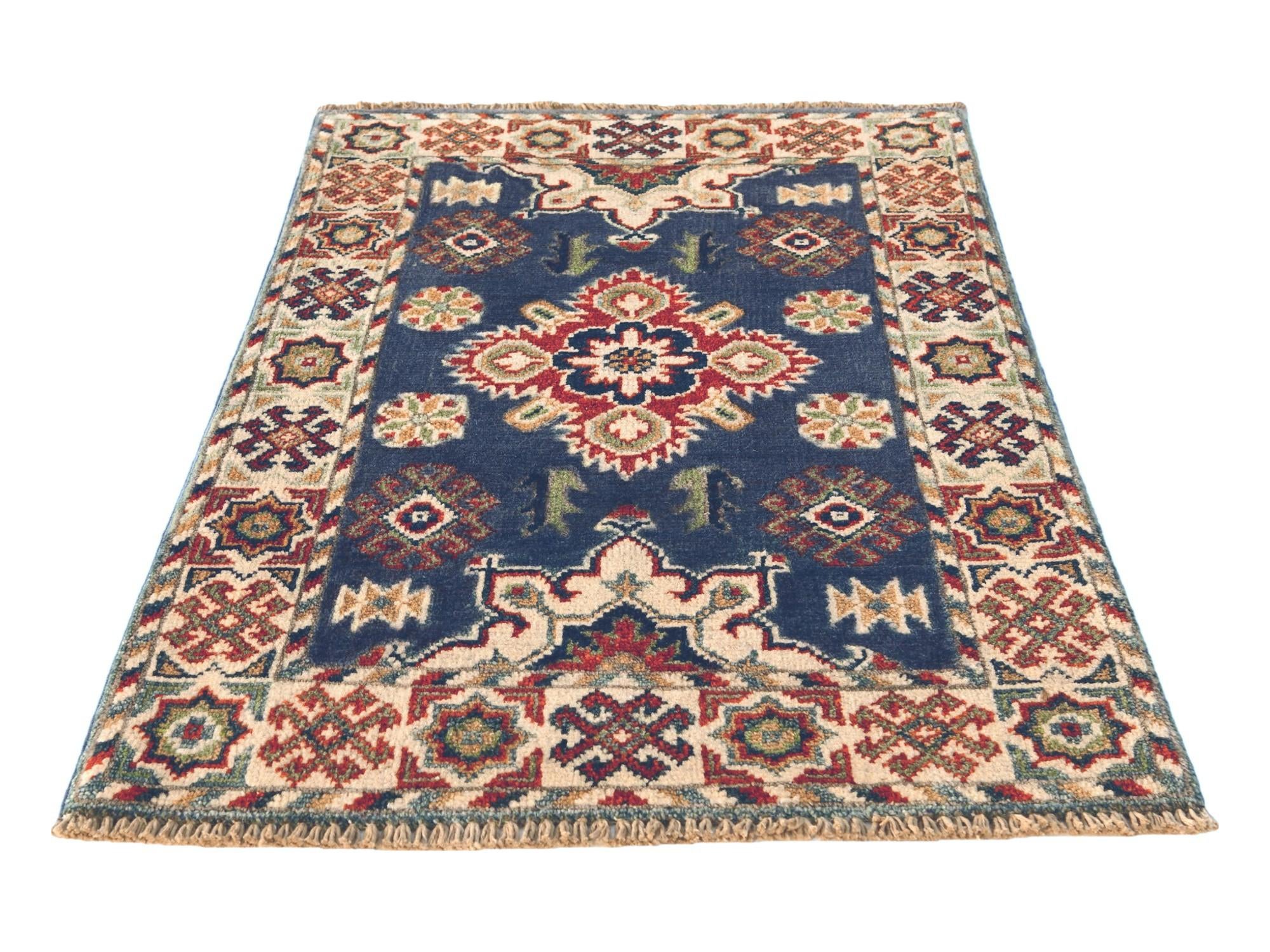 1' 11 x 3' 1 Hand Knotted Kazak Rug