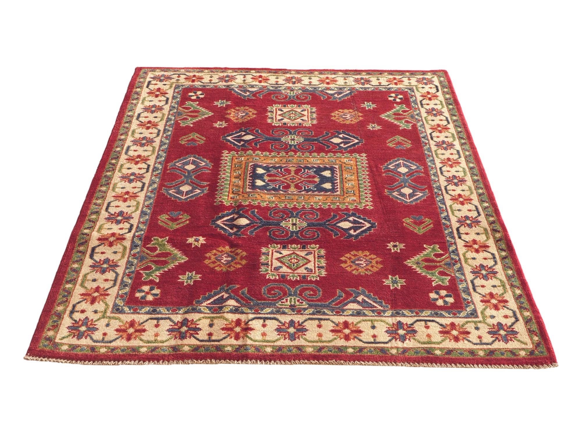 125cm x 185cm Hand Knotted Kazak Rug