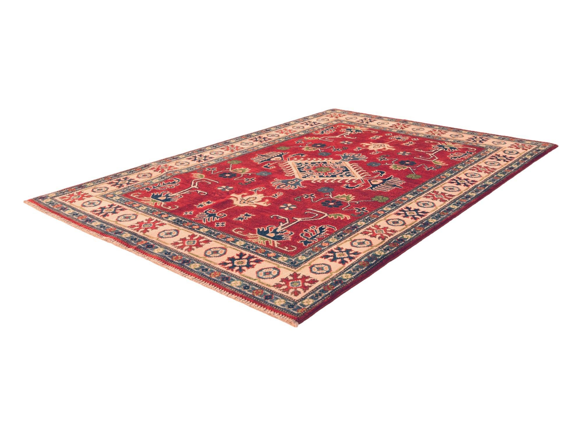 4' x 5' 11 Hand Knotted Kazak Rug