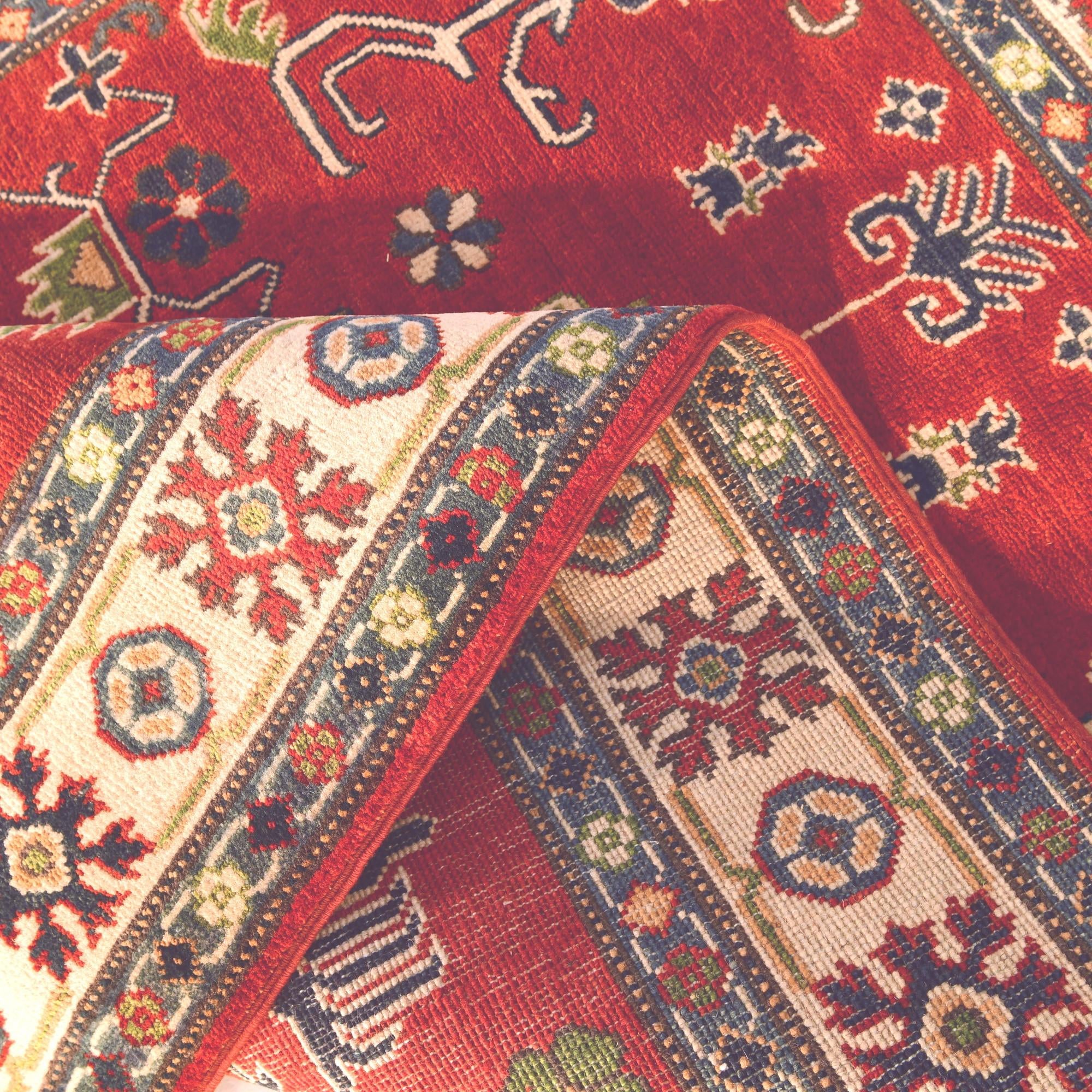 4' x 5' 11 Hand Knotted Kazak Rug
