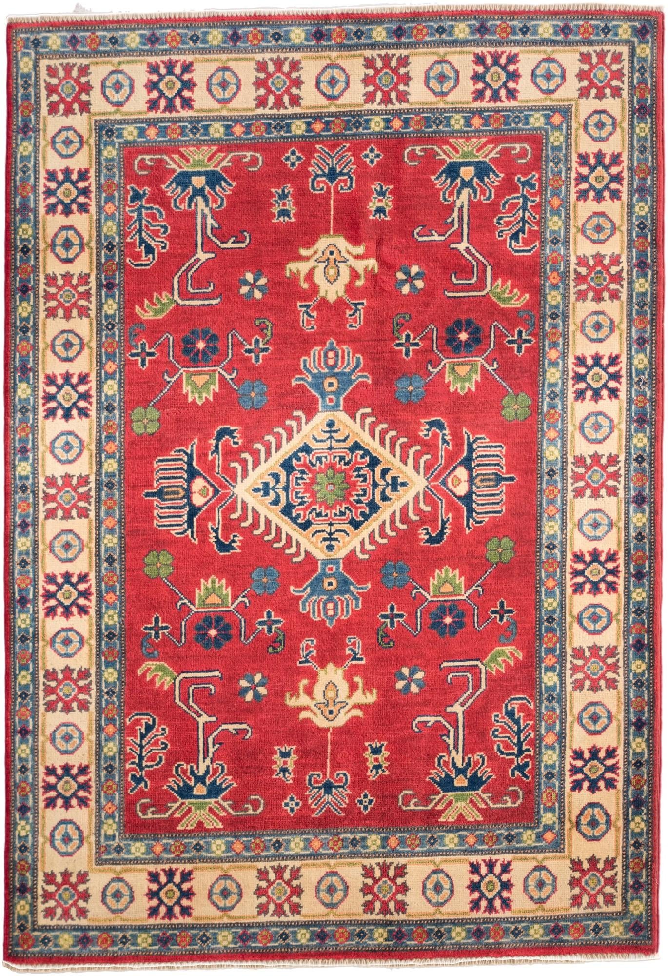 4' x 5' 11 Hand Knotted Kazak Rug