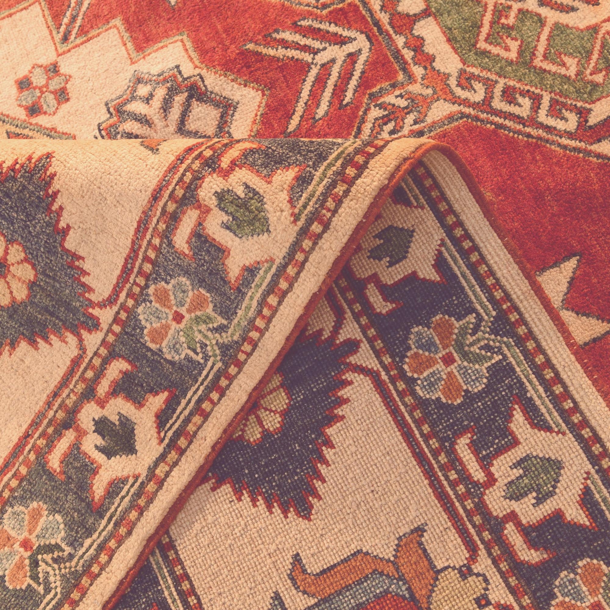 7' 1 x 10' 3 Hand Knotted Kazak Rug