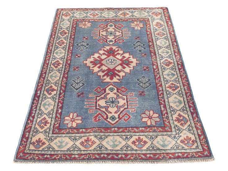 Detail image of 2' 8 x 4' 4 Hand Knotted Kazak Rug