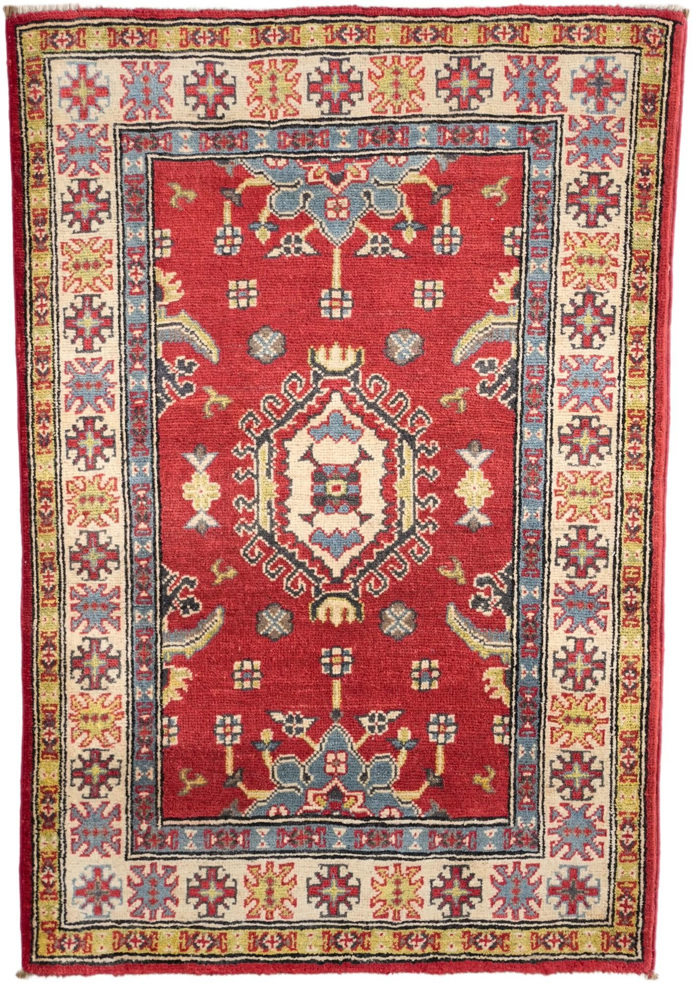 2' 9 x 4' Hand Knotted Kazak Rug