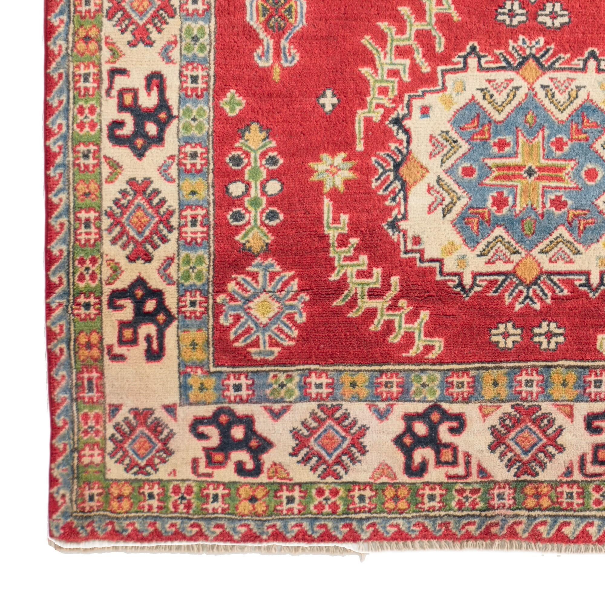 3' 11 x 5' 11 Hand Knotted Kazak Rug