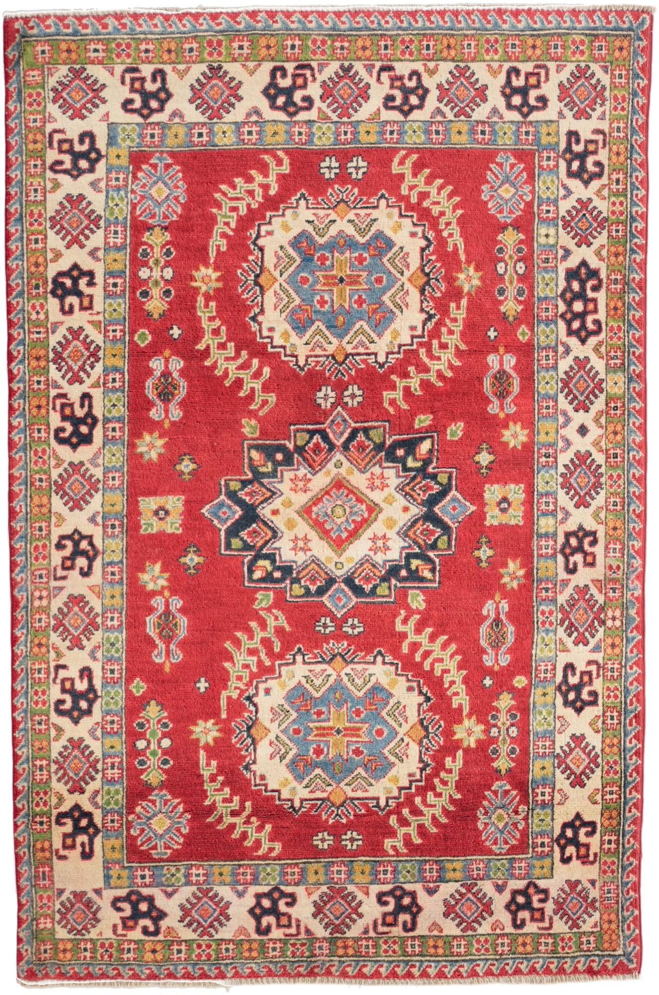 3' 11 x 5' 11 Hand Knotted Kazak Rug